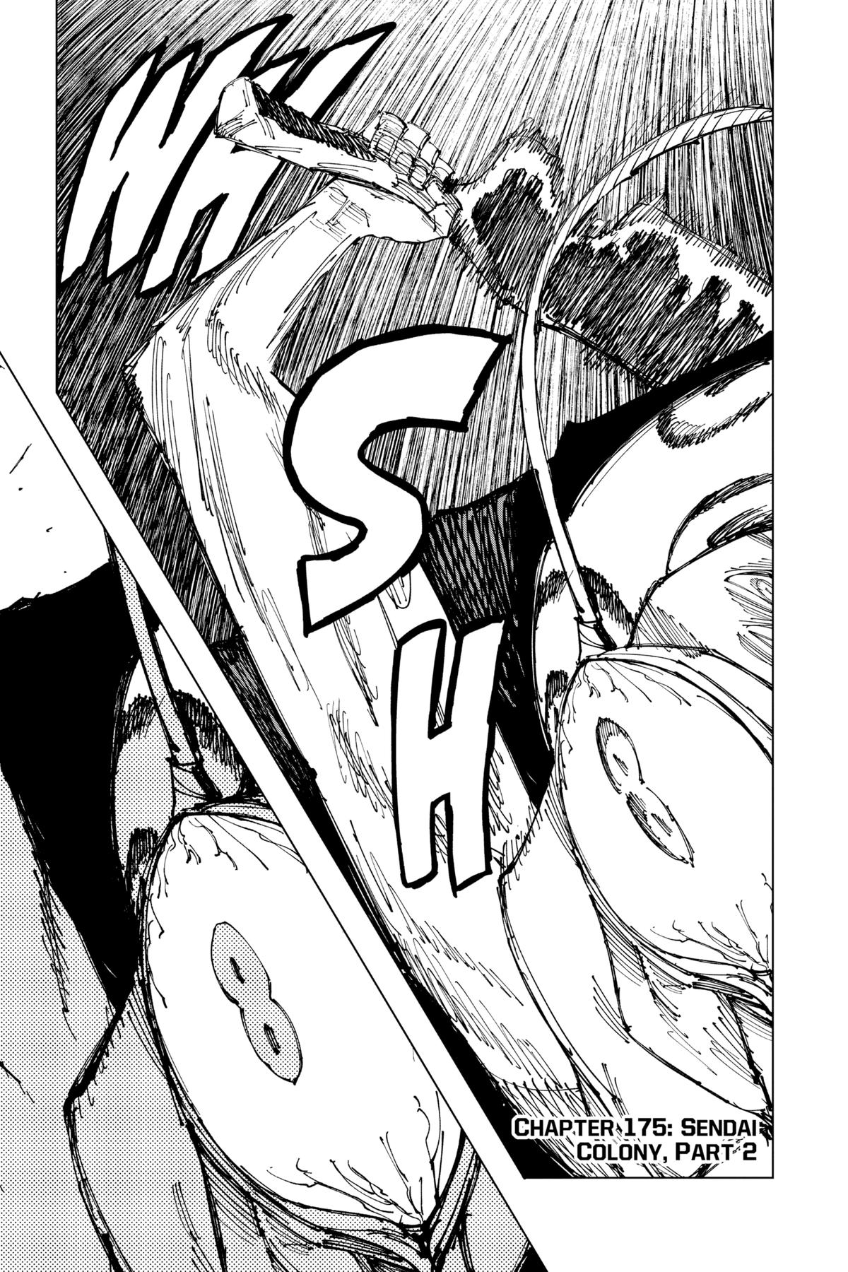 Jujutsu Kaisen Manga Chapter 175 page 1 - Sendai Colony, Part 2 scene