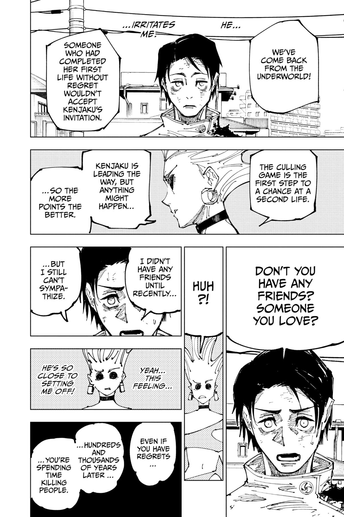 Jujutsu Kaisen Manga Chapter 176 page 8 - Sendai Colony, Part 3 scene