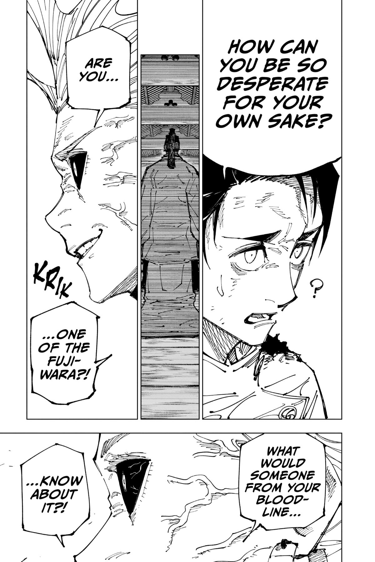 Jujutsu Kaisen Manga Chapter 176 page 9 - Sendai Colony, Part 3 scene