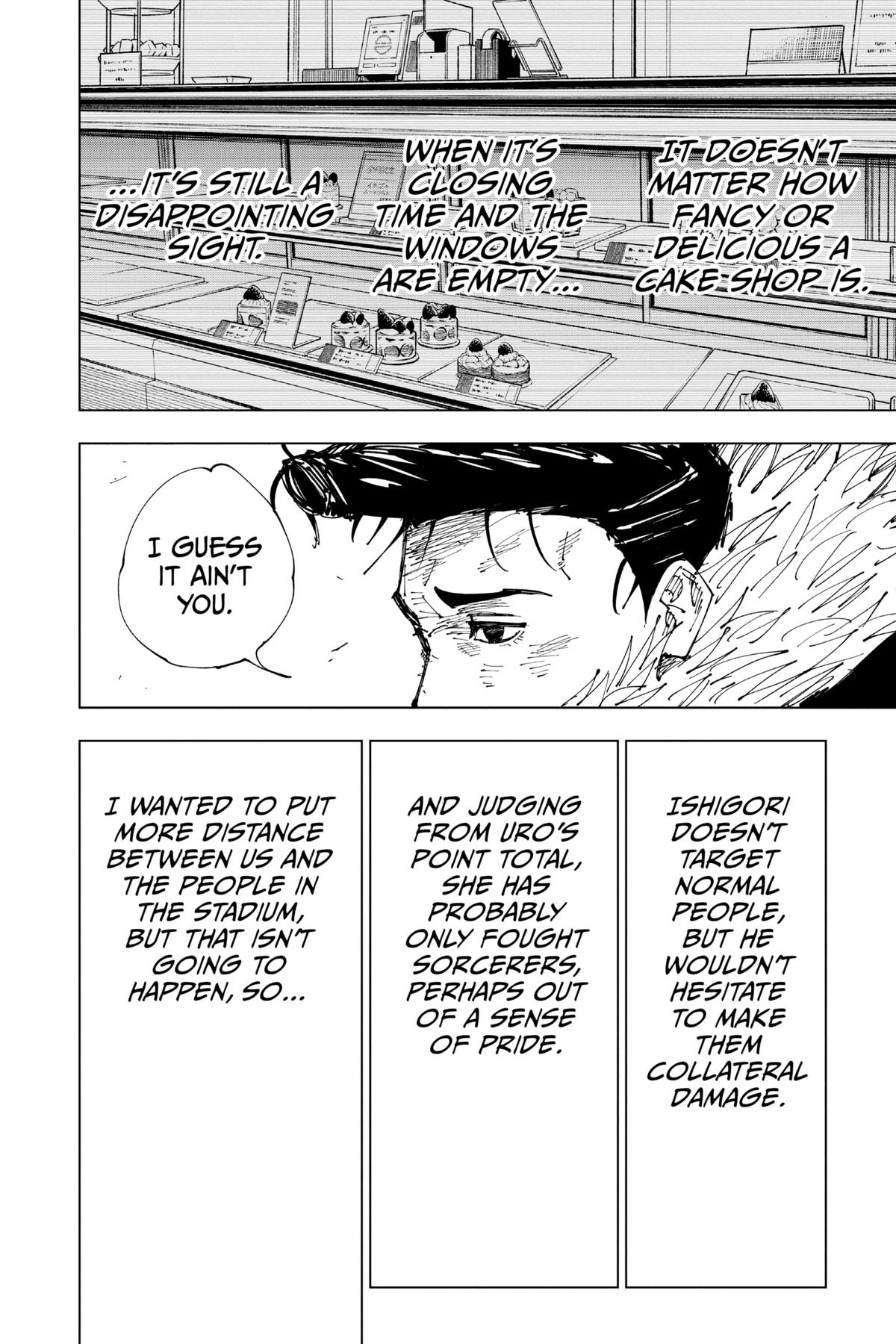 Jujutsu Kaisen Manga Chapter 177 page 16 - Sendai Colony, Part 4 scene