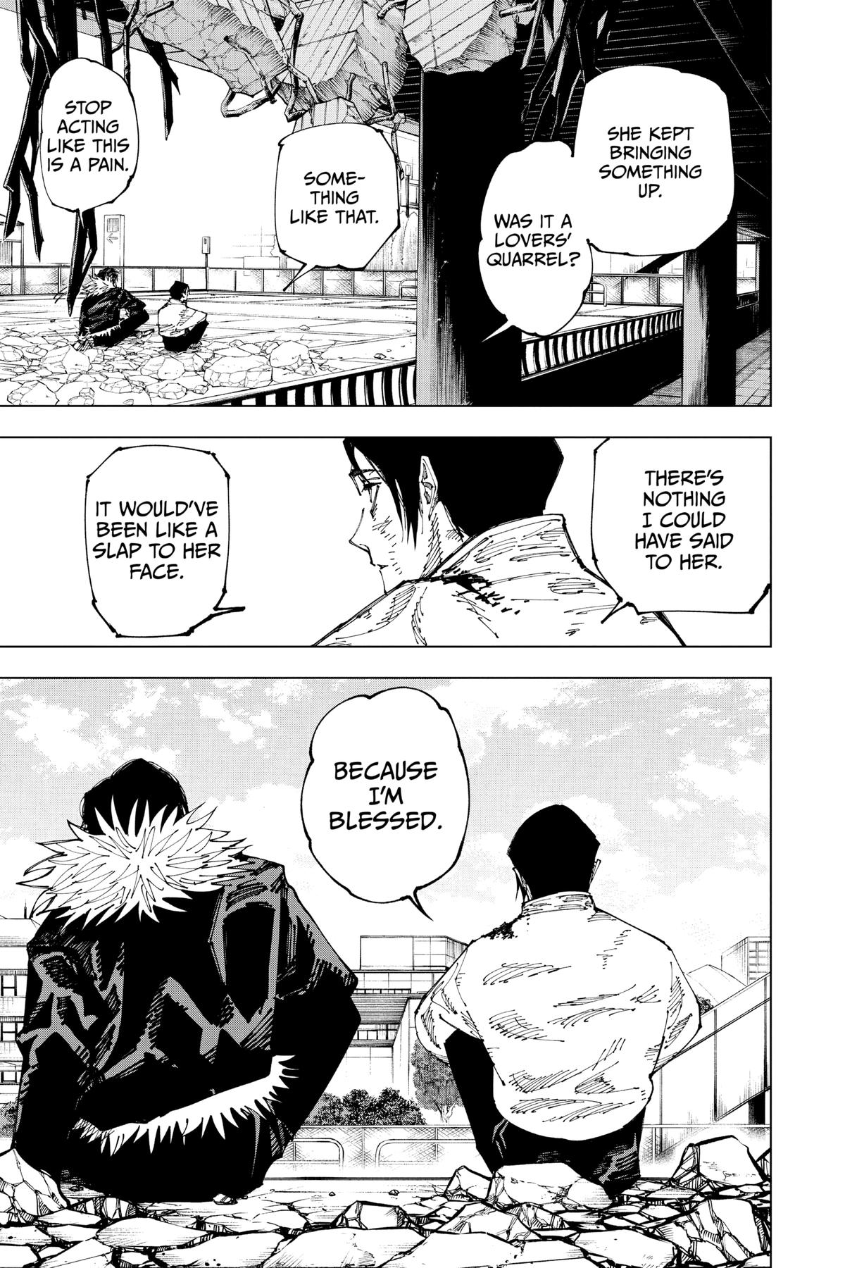Jujutsu Kaisen Manga Chapter 181 page 12 - Tokyo No. 2 Colony, Part 1 scene