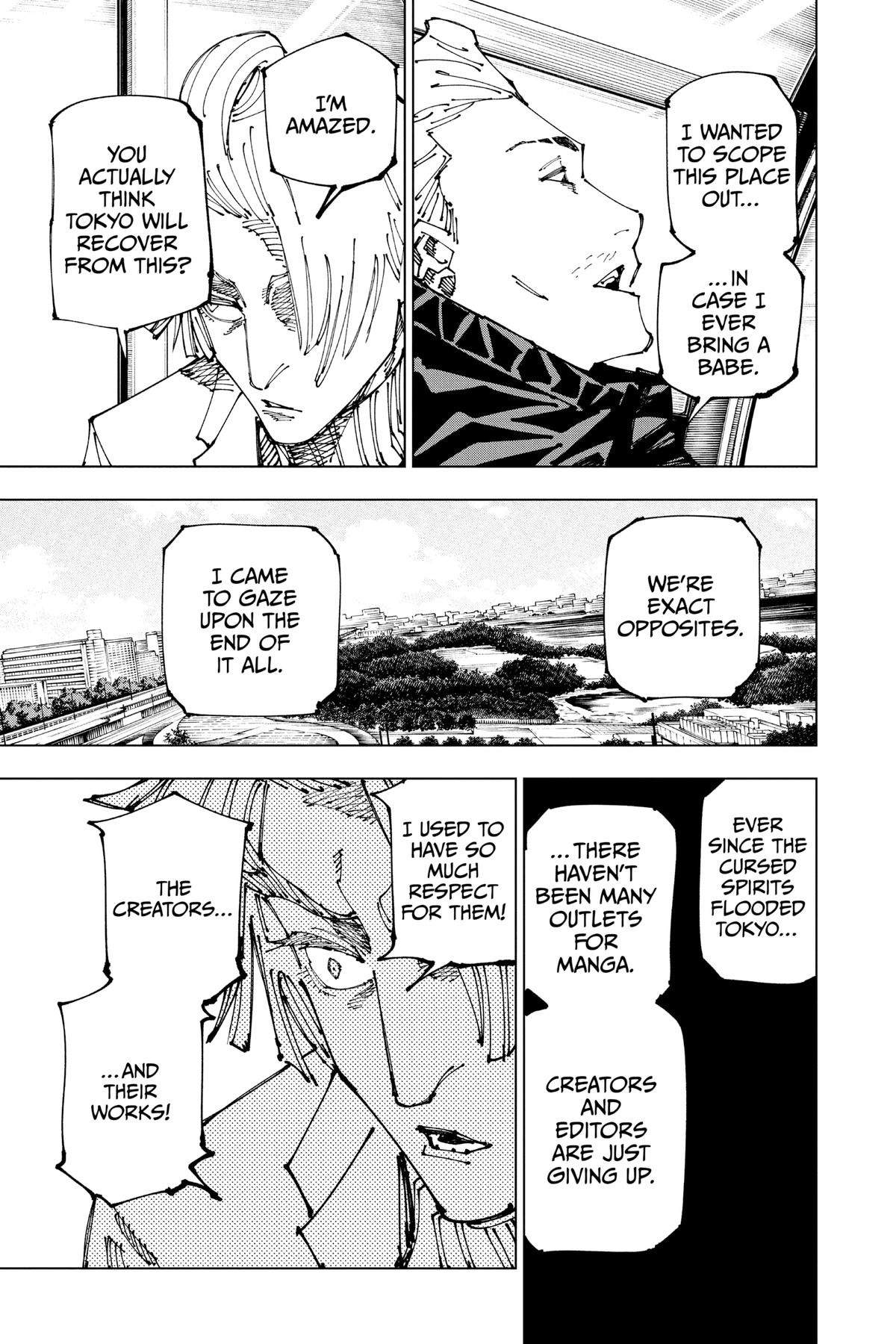 Jujutsu Kaisen Manga Chapter 181 page 24 - Tokyo No. 2 Colony, Part 1 scene