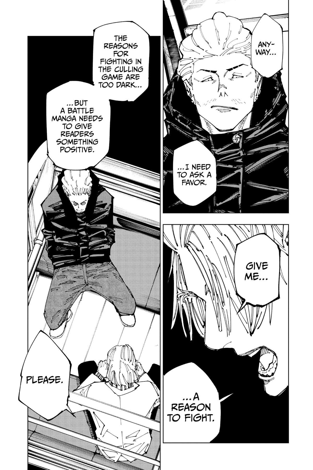Jujutsu Kaisen Manga Chapter 181 page 25 - Tokyo No. 2 Colony, Part 1 scene