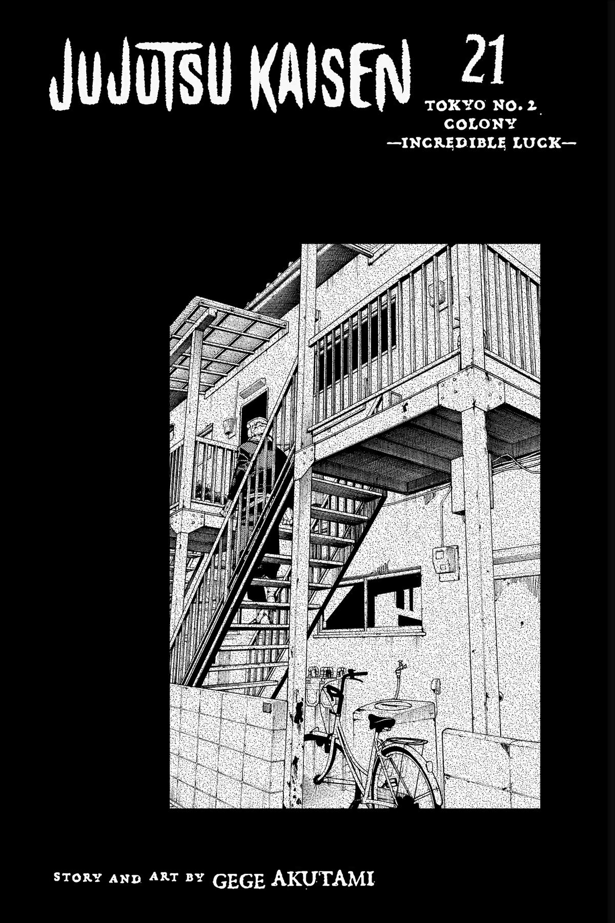 Jujutsu Kaisen Manga Chapter 181 page 4 - Tokyo No. 2 Colony, Part 1 scene