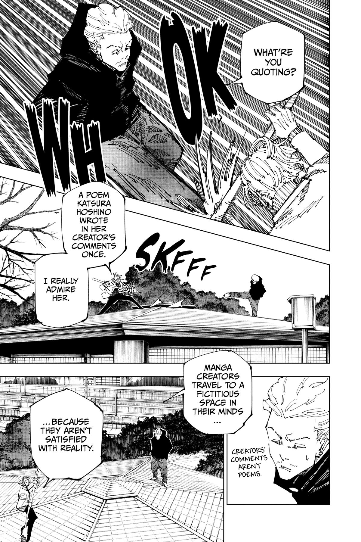 Jujutsu Kaisen Manga Chapter 182 page 3 - Tokyo No. 2 Colony, Part 2 scene