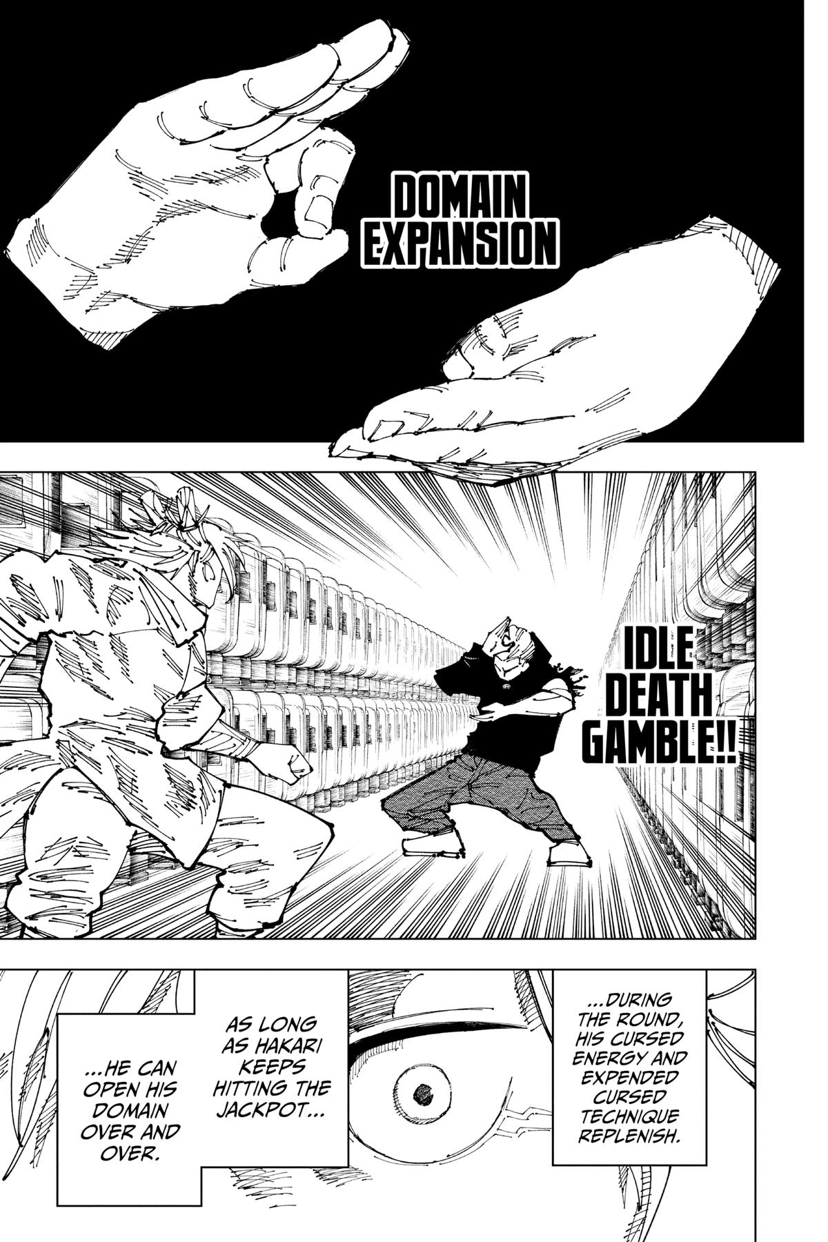 Jujutsu Kaisen Manga Chapter 186 page 17 - Tokyo No. 2 Colony, Part 5 scene