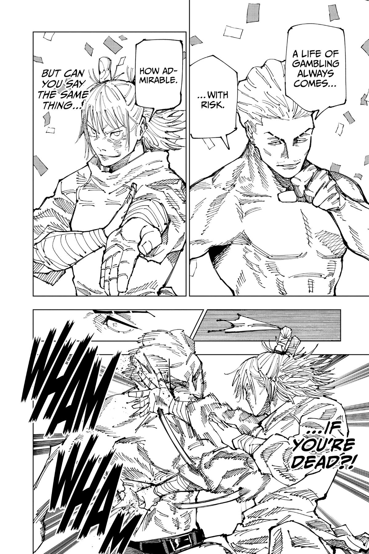 Jujutsu Kaisen Manga Chapter 187 page 3 - Tokyo No. 2 Colony, Part 6 scene