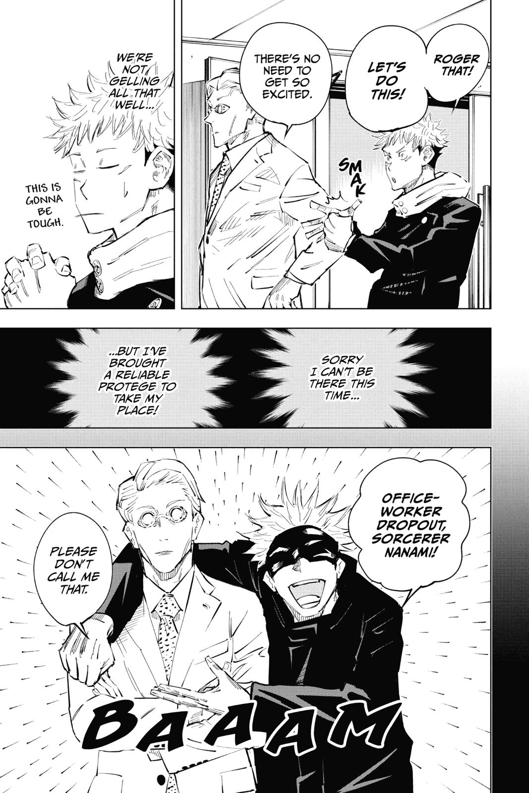 Jujutsu Kaisen Manga Chapter 19 page 11 - Young Fish and Reverse Punishment scene