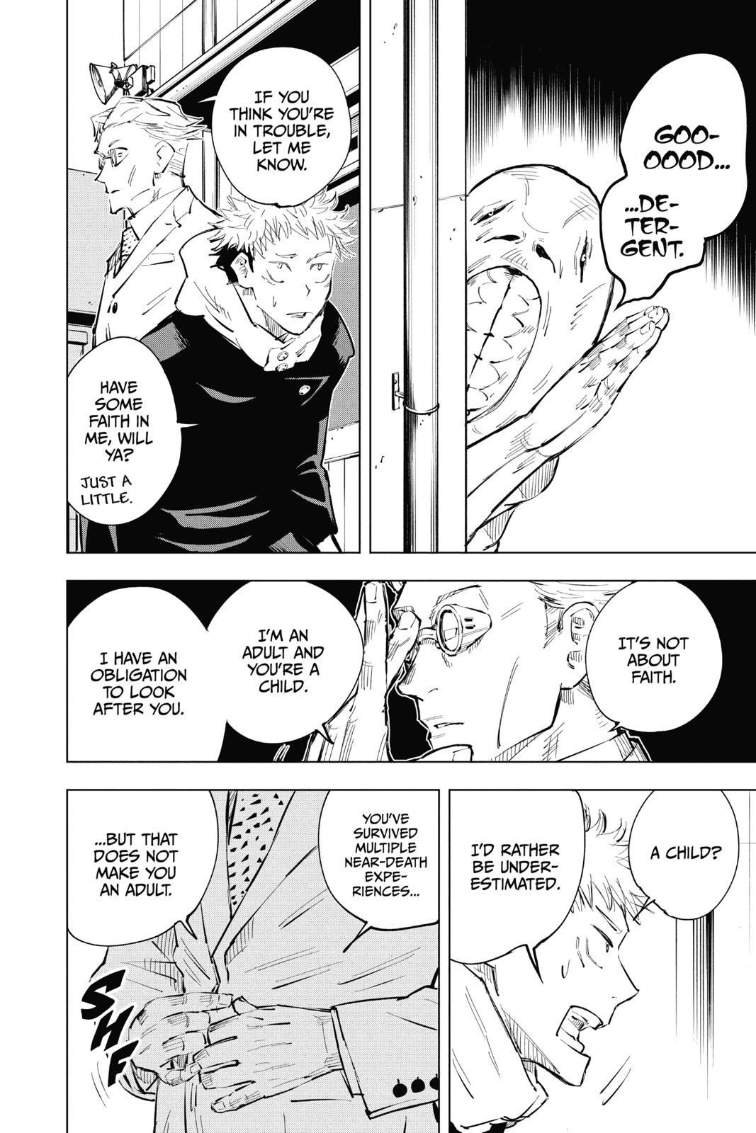 Jujutsu Kaisen Manga Chapter 19 page 18 - Young Fish and Reverse Punishment scene