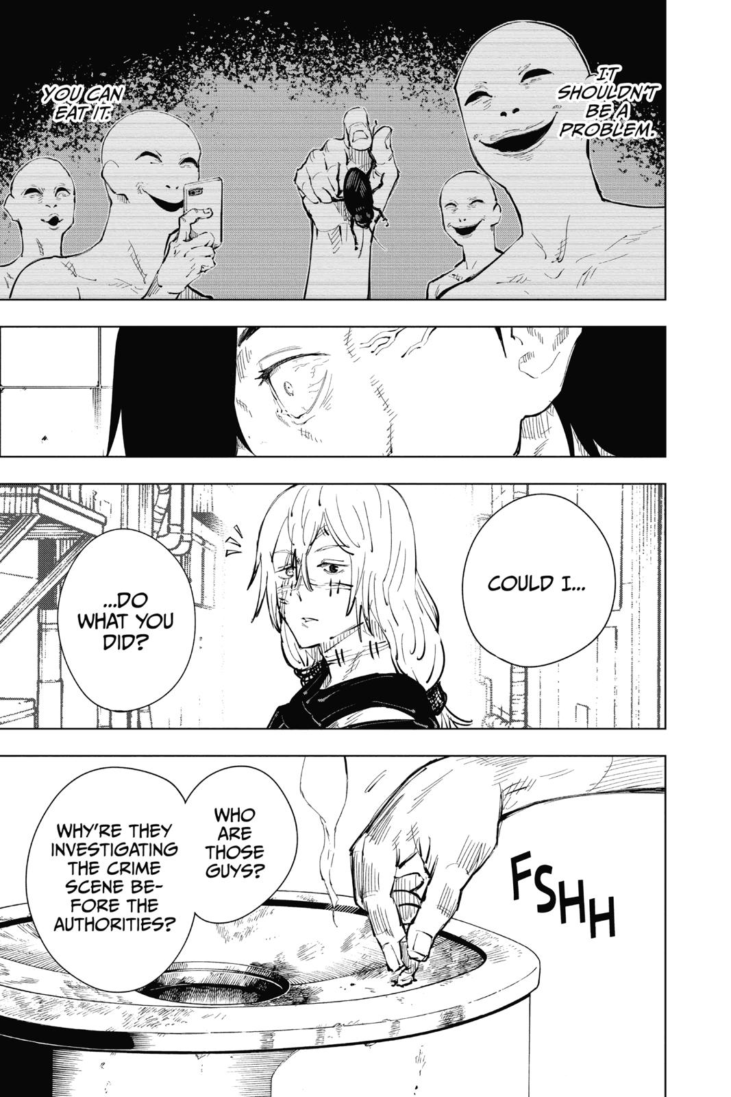 Jujutsu Kaisen Manga Chapter 19 page 7 - Young Fish and Reverse Punishment scene