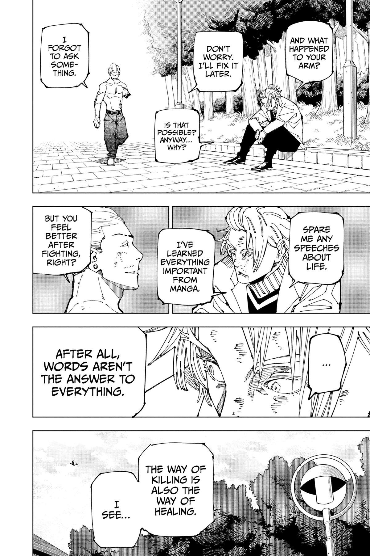 Jujutsu Kaisen Manga Chapter 190 page 10 - Tokyo No. 2 Colony, Part 9 scene