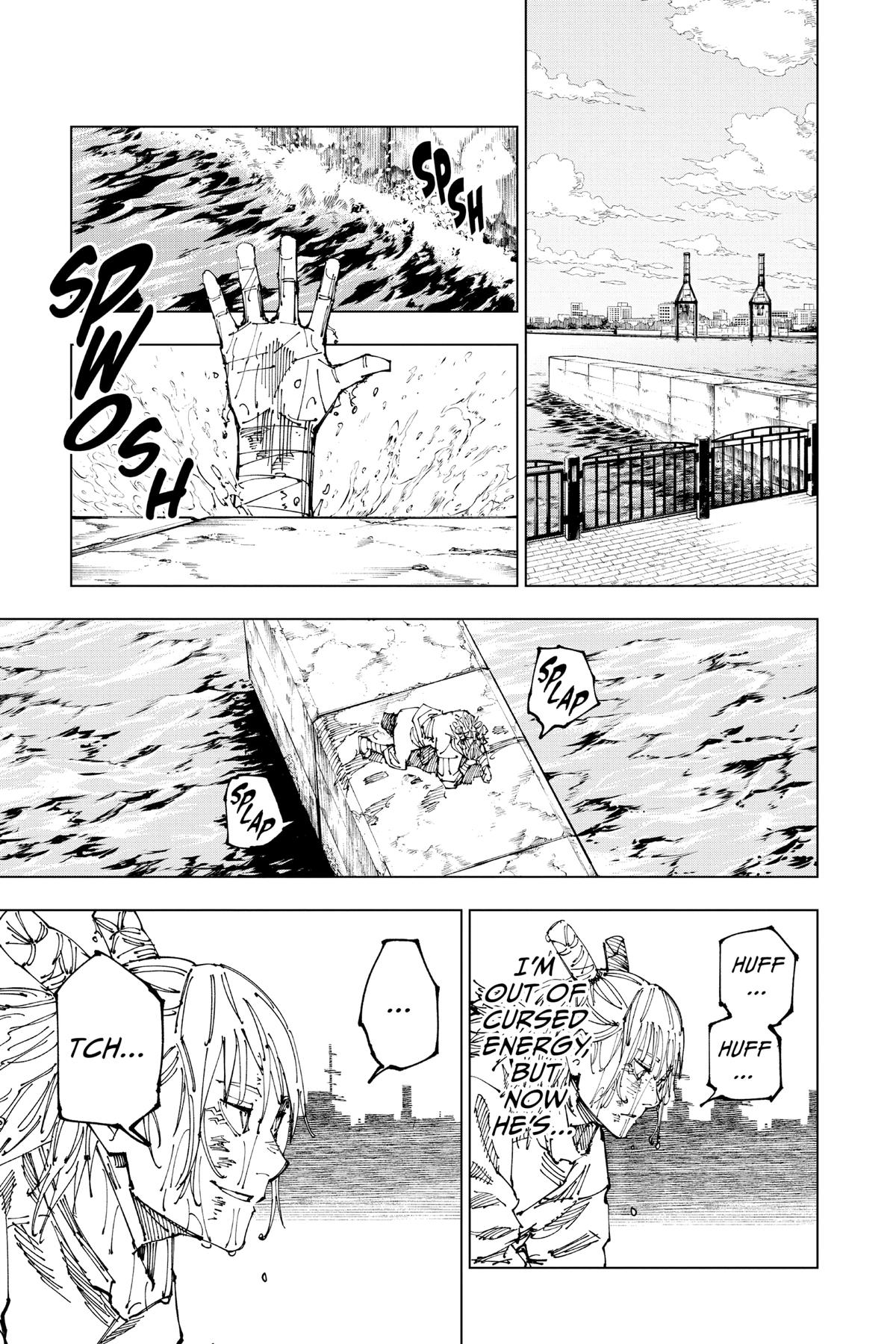 Jujutsu Kaisen Manga Chapter 190 page 3 - Tokyo No. 2 Colony, Part 9 scene