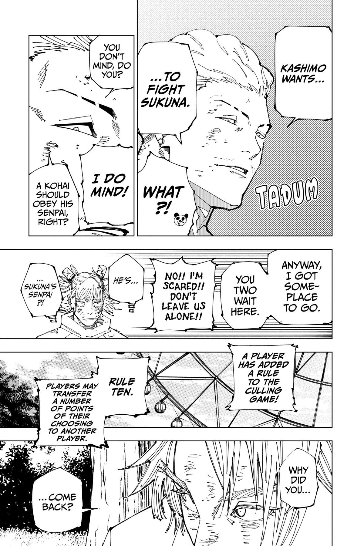 Jujutsu Kaisen Manga Chapter 190 page 9 - Tokyo No. 2 Colony, Part 9 scene