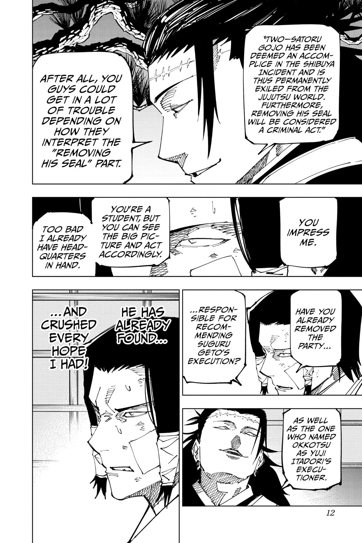Jujutsu Kaisen Manga Chapter 191 page 12 - Sakurajima Colony, Part 1 scene