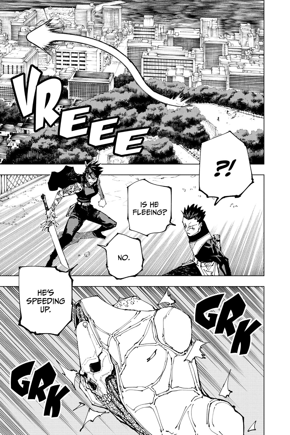 Jujutsu Kaisen Manga Chapter 193 page 10 - Sakurajima Colony, Part 3 scene