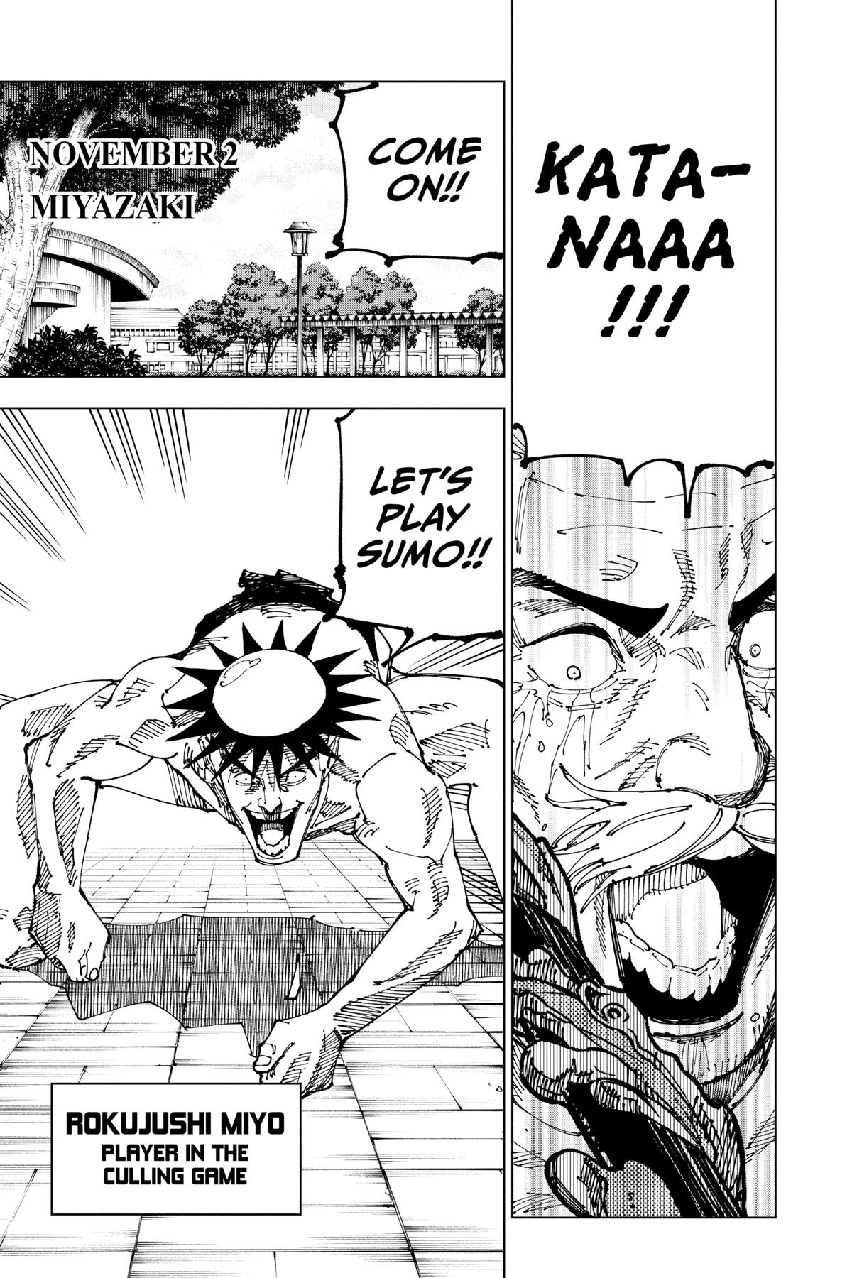 Jujutsu Kaisen Manga Chapter 195 page 3 - Sakurajima Colony, Part 5 scene