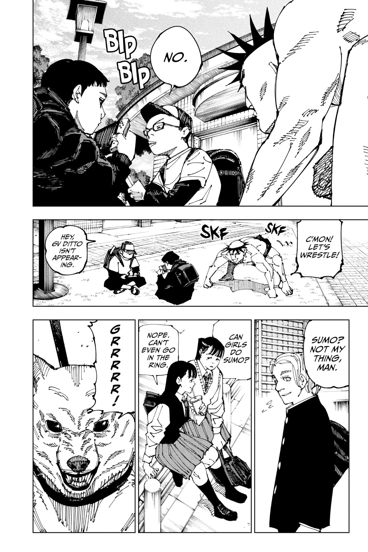 Jujutsu Kaisen Manga Chapter 195 page 4 - Sakurajima Colony, Part 5 scene