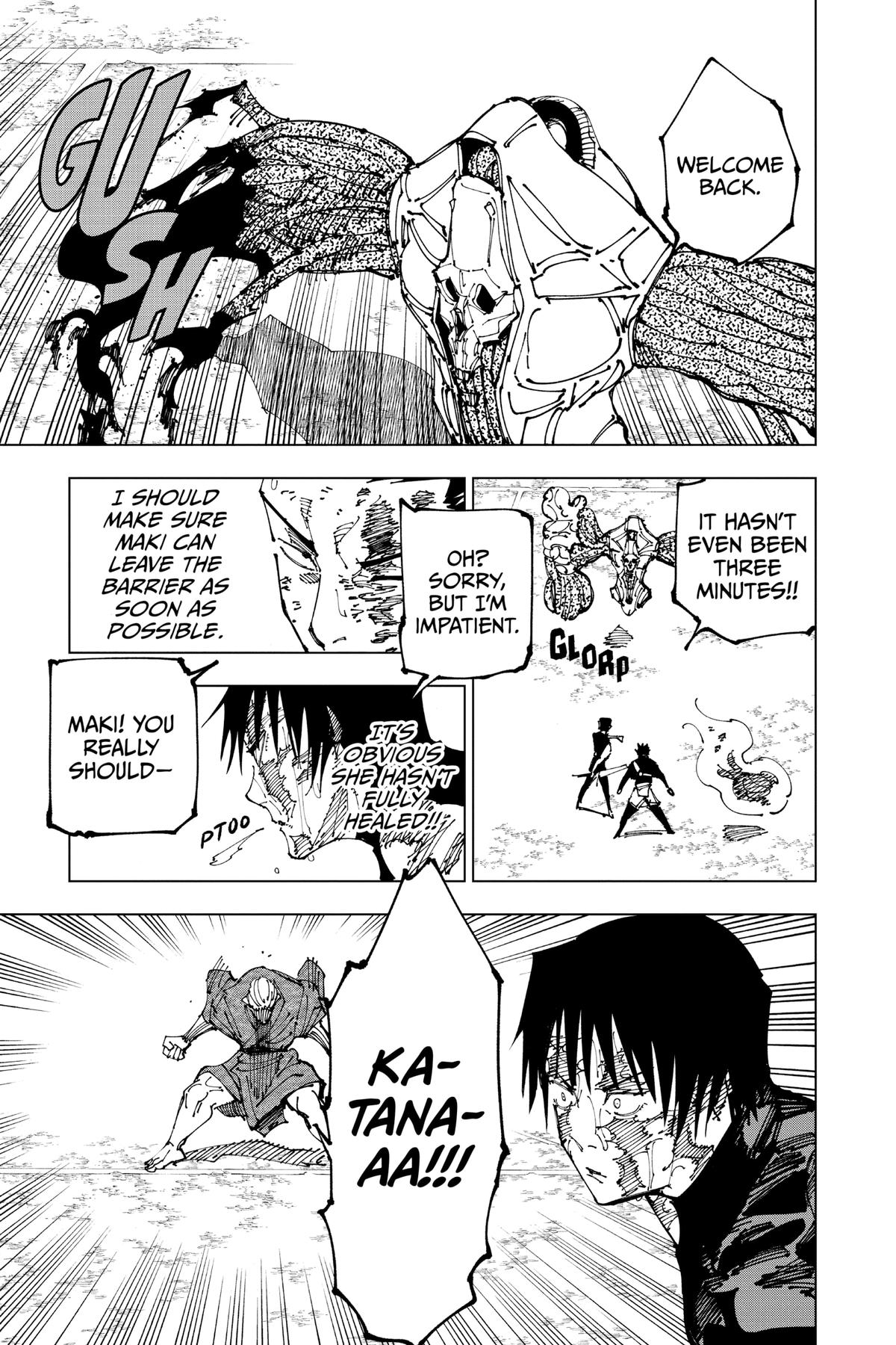 Jujutsu Kaisen Manga Chapter 195 page 9 - Sakurajima Colony, Part 5 scene