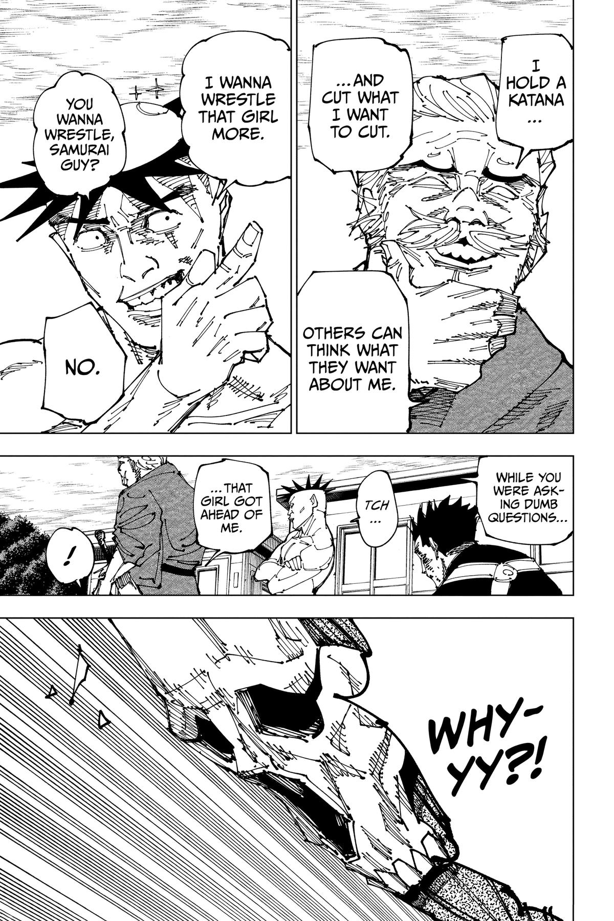 Jujutsu Kaisen Manga Chapter 197 page 5 - Sakurajima Colony, Part 7 scene