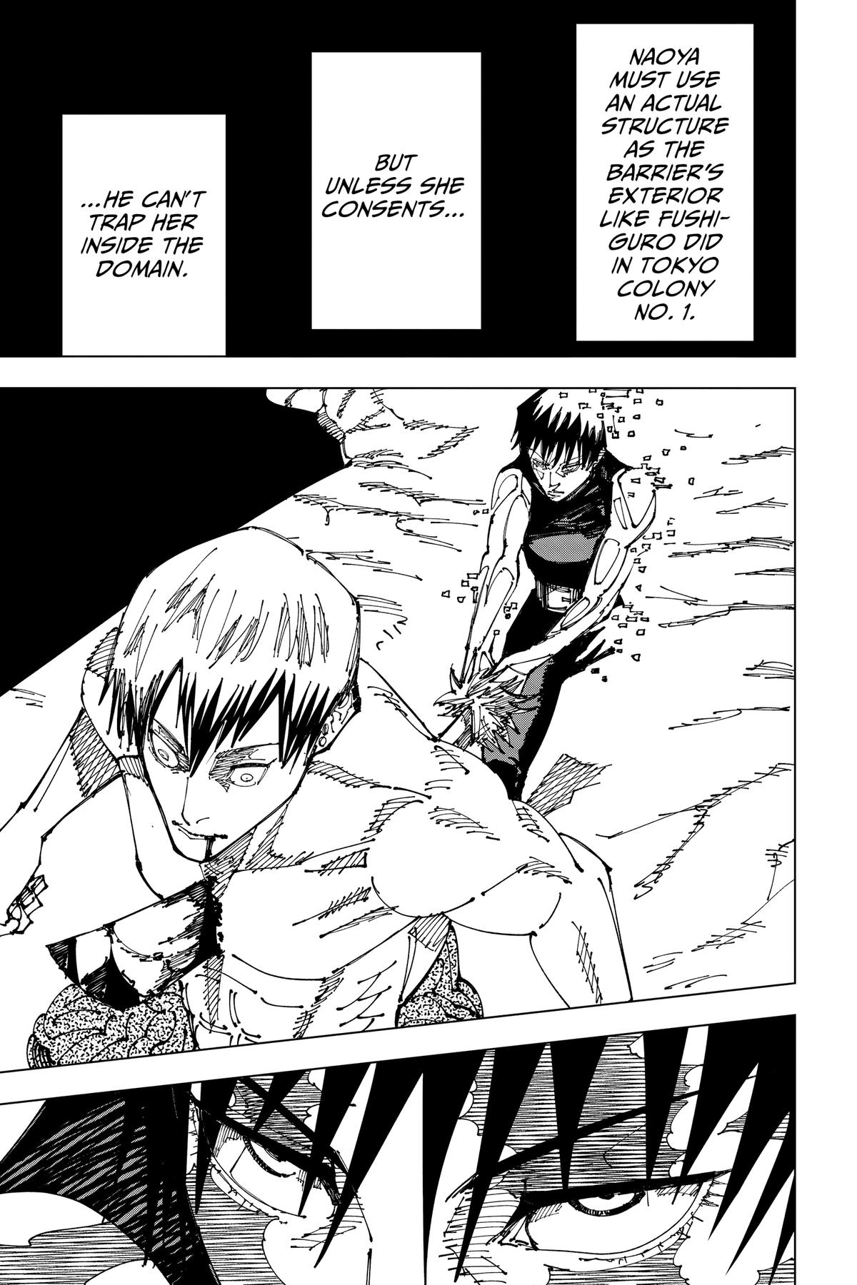 Jujutsu Kaisen Manga Chapter 198 page 10 - Sakurajima Colony, Part 8 scene