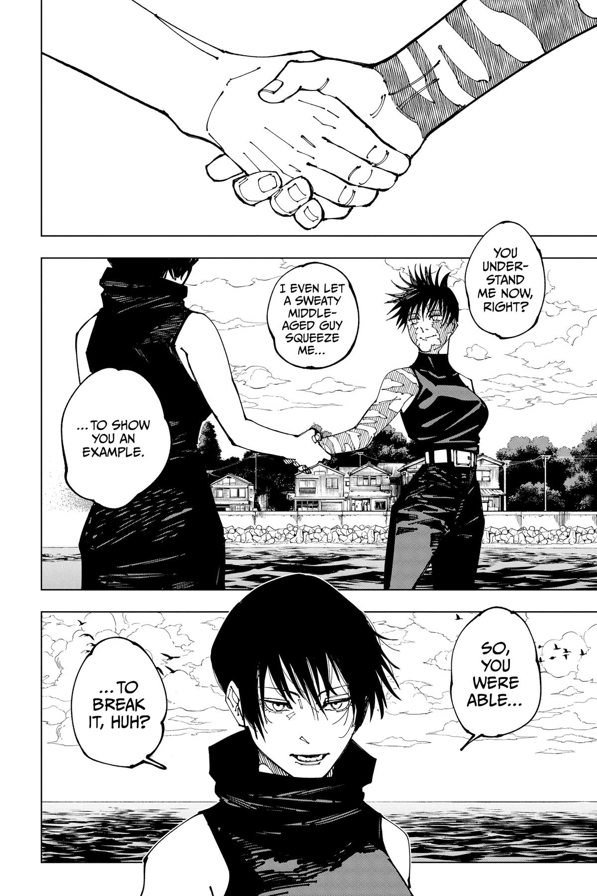 Jujutsu Kaisen Manga Chapter 198 page 11 - Sakurajima Colony, Part 8 scene