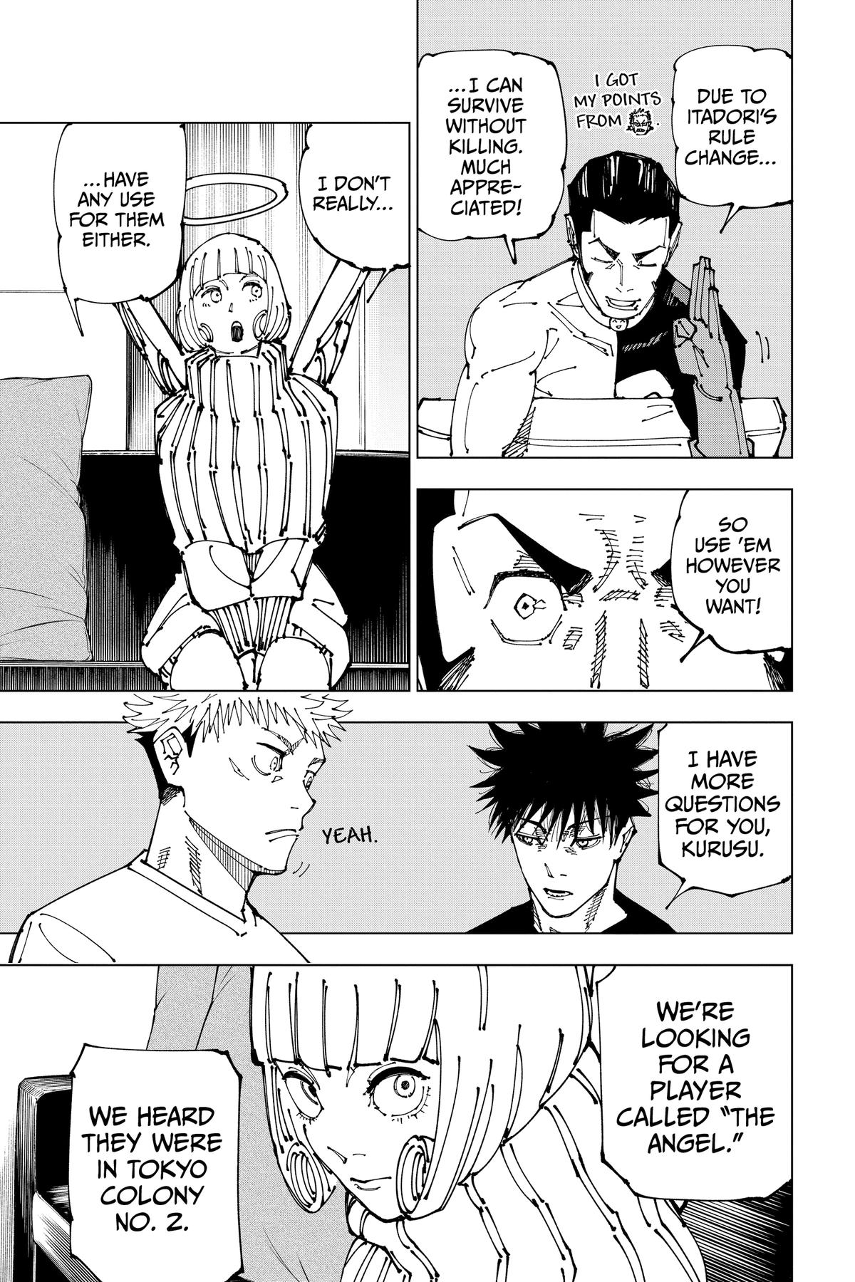 Jujutsu Kaisen Manga Chapter 199 page 11 - Resentful Names scene