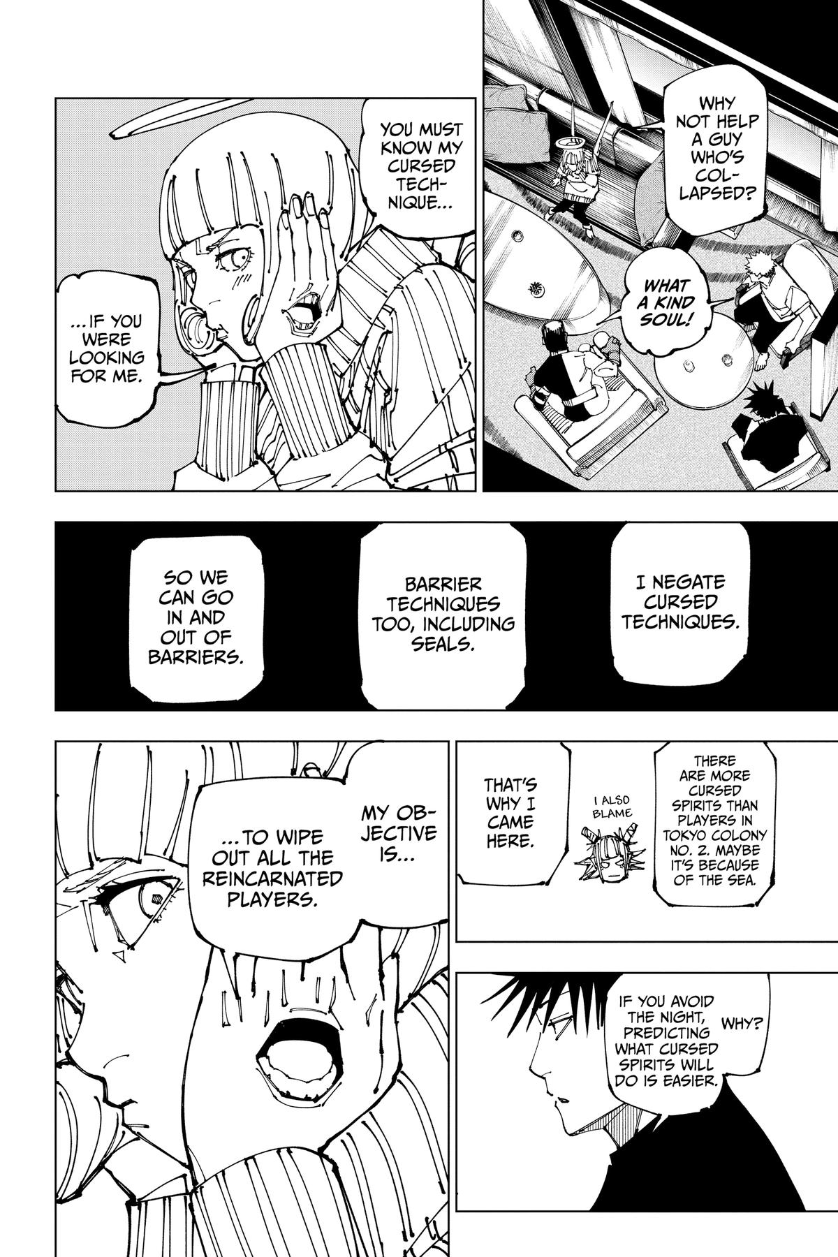 Jujutsu Kaisen Manga Chapter 199 page 14 - Resentful Names scene