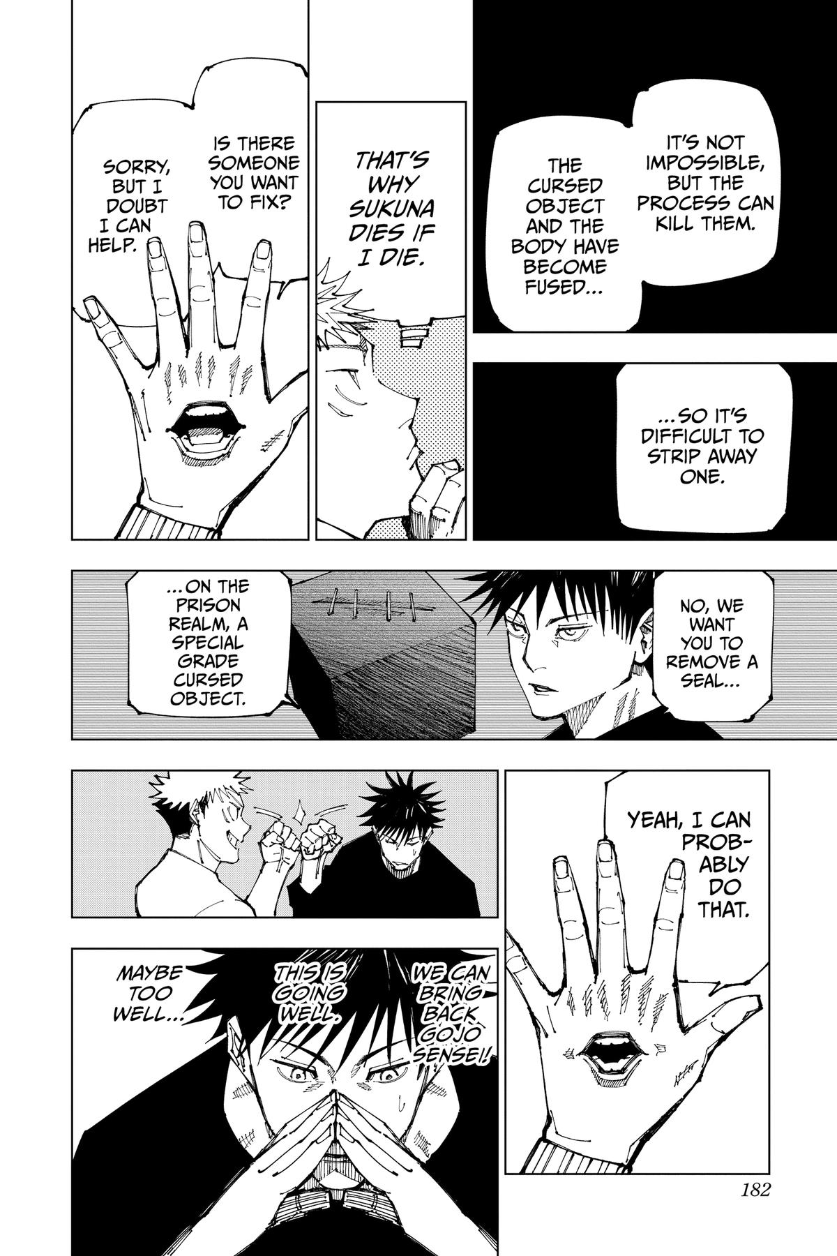 Jujutsu Kaisen Manga Chapter 199 page 16 - Resentful Names scene