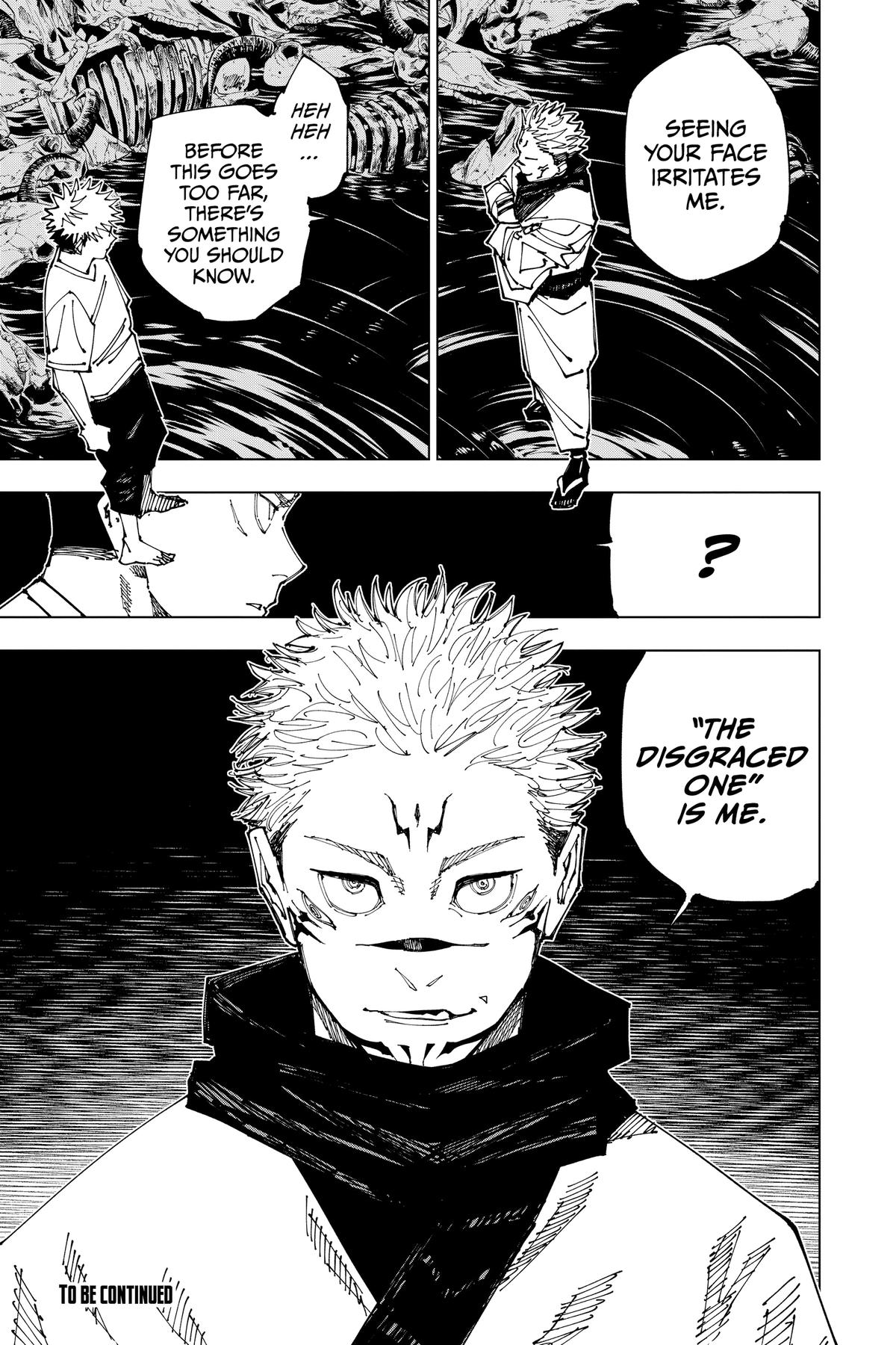 Jujutsu Kaisen Manga Chapter 199 page 19 - Resentful Names scene