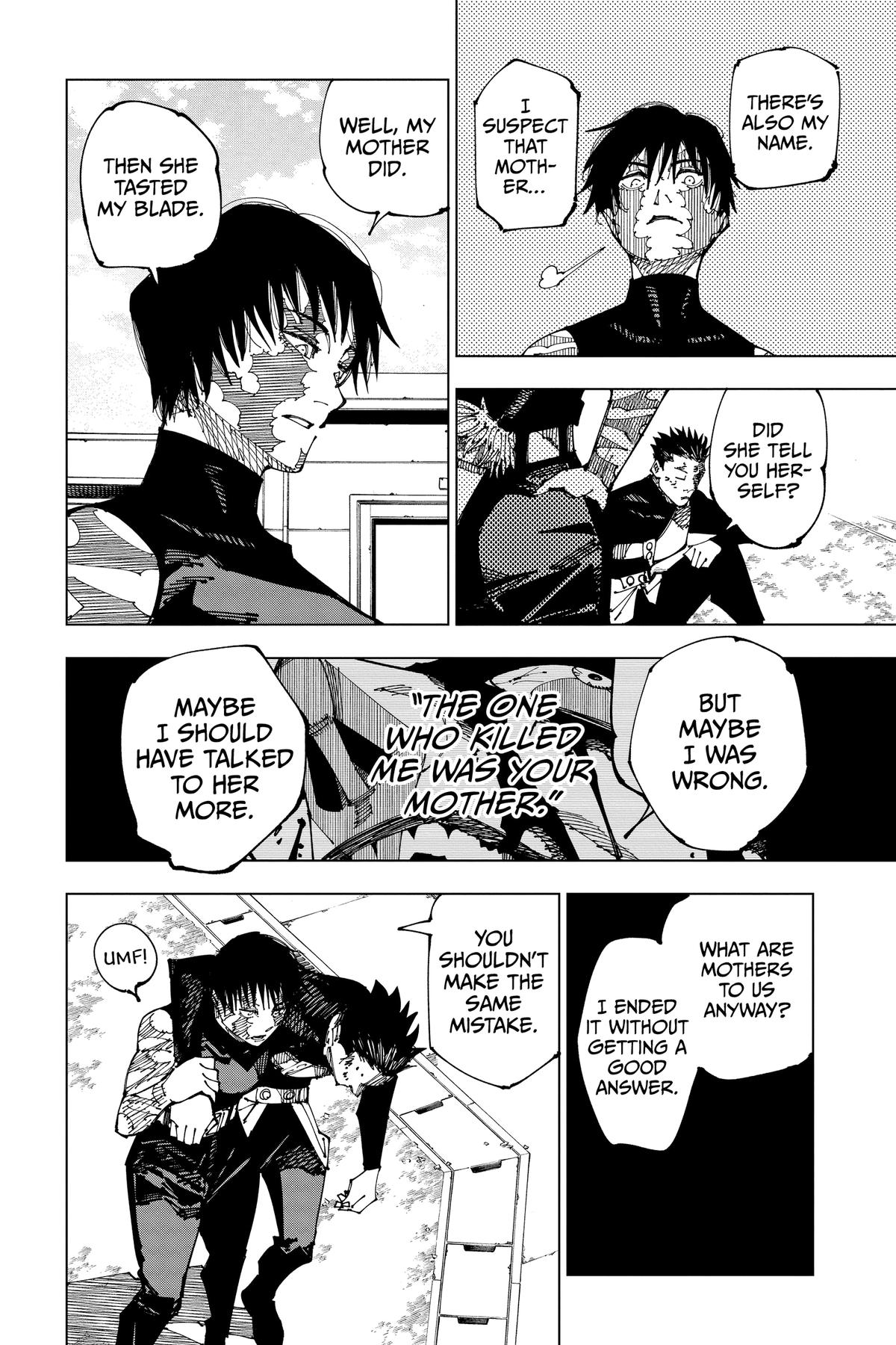 Jujutsu Kaisen Manga Chapter 199 page 2 - Resentful Names scene