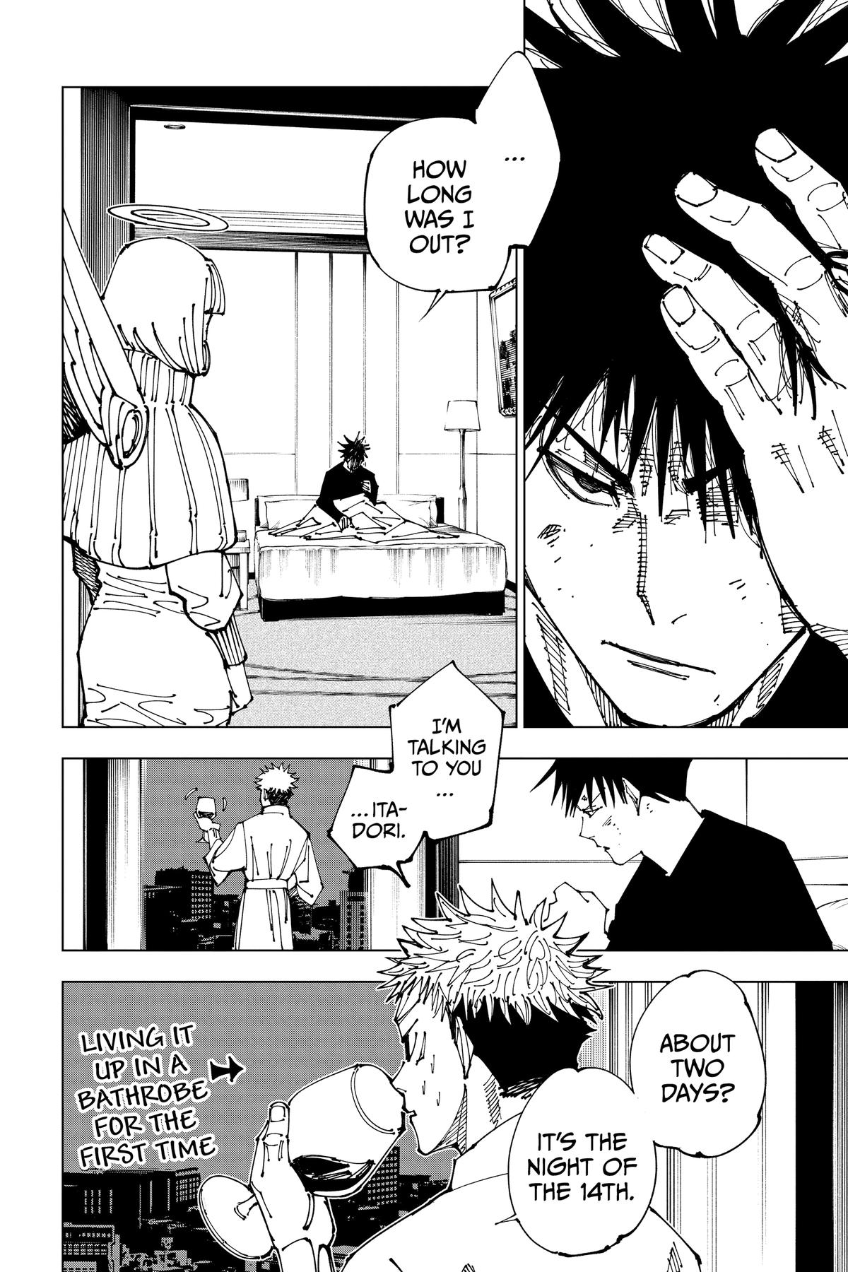 Jujutsu Kaisen Manga Chapter 199 page 6 - Resentful Names scene