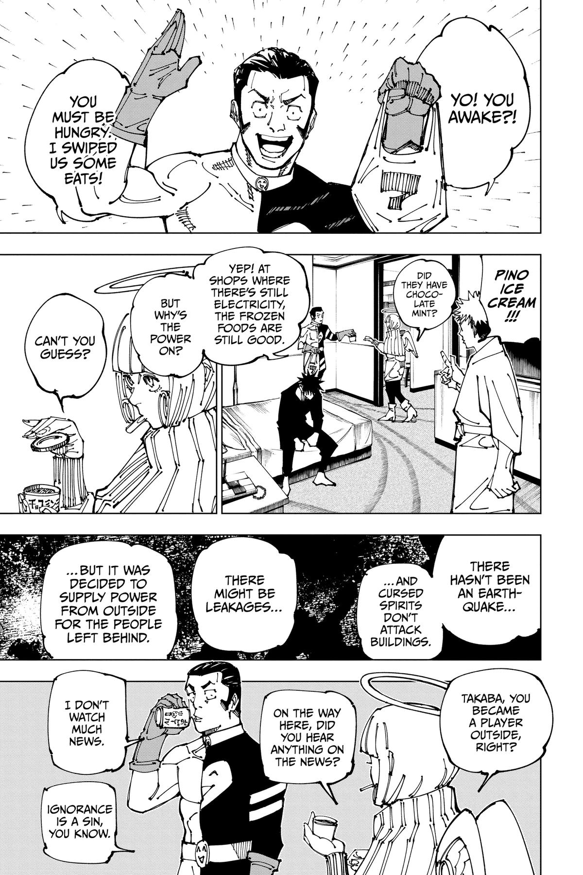 Jujutsu Kaisen Manga Chapter 199 page 7 - Resentful Names scene