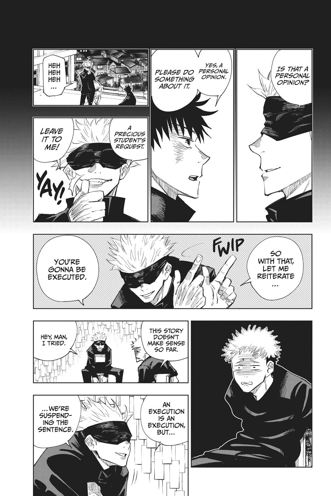 Jujutsu Kaisen Manga Chapter 2 page 13 - Secret Execution scene
