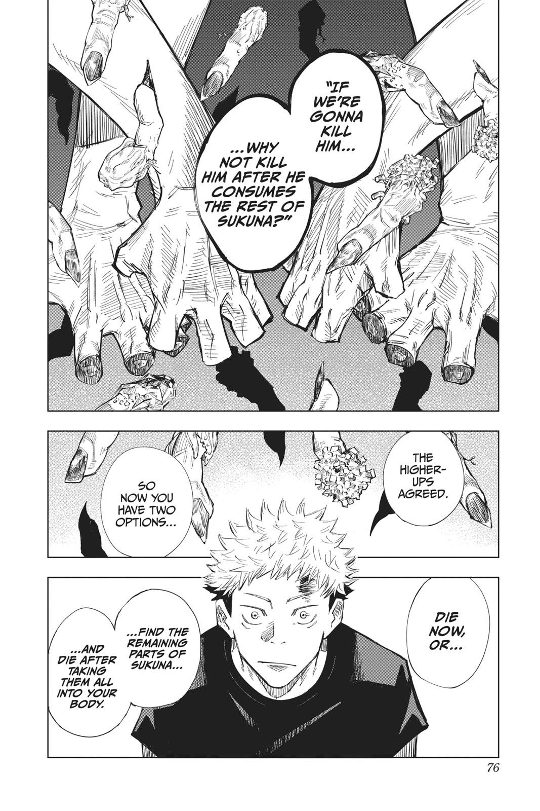 Jujutsu Kaisen Manga Chapter 2 page 16 - Secret Execution scene