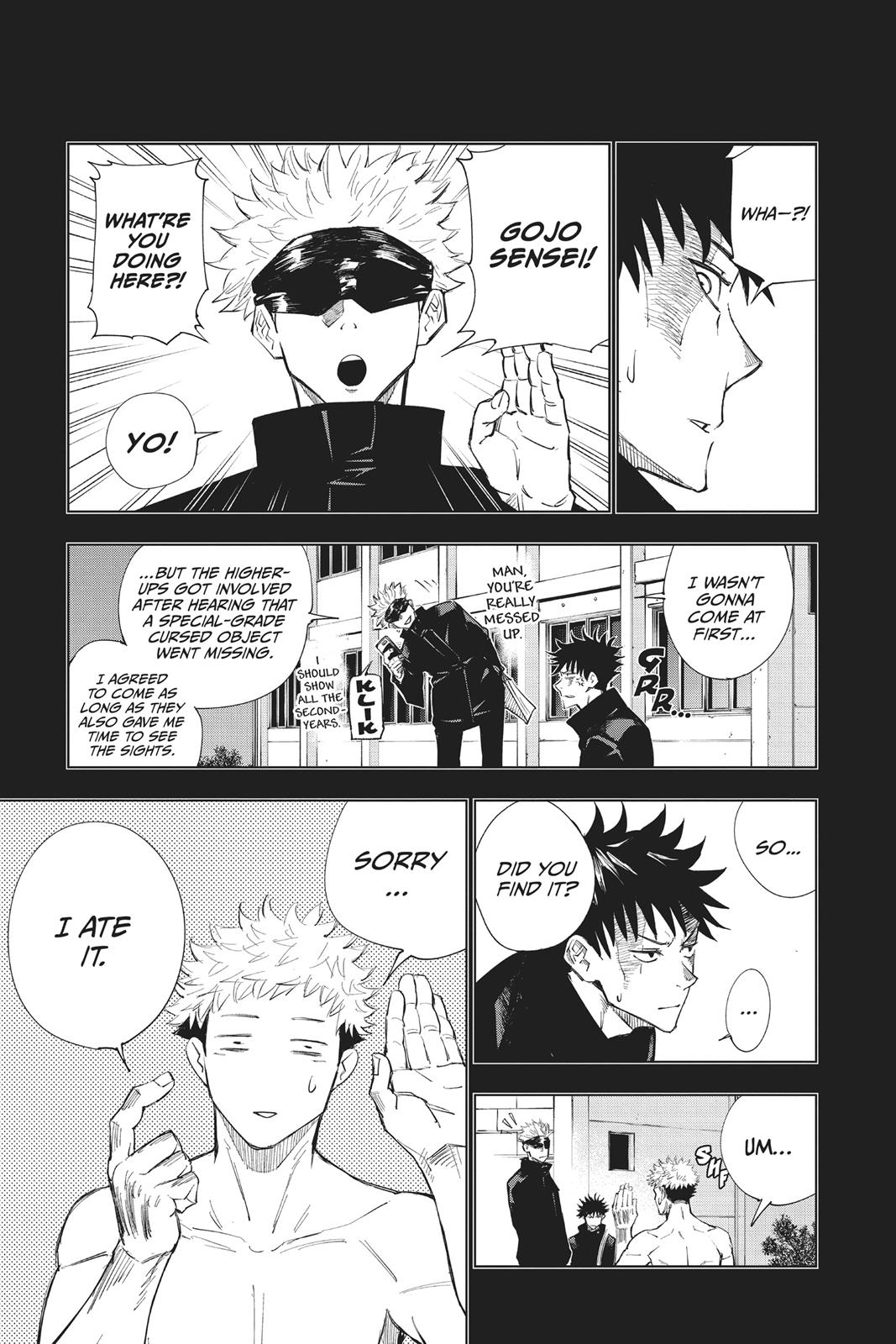 Jujutsu Kaisen Manga Chapter 2 page 5 - Secret Execution scene