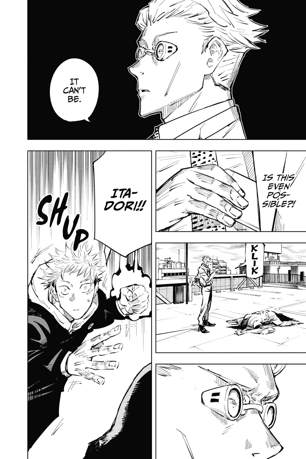 Jujutsu Kaisen Manga Chapter 20 page 10 - Young Fish and Reverse Punishment, Part 2 scene