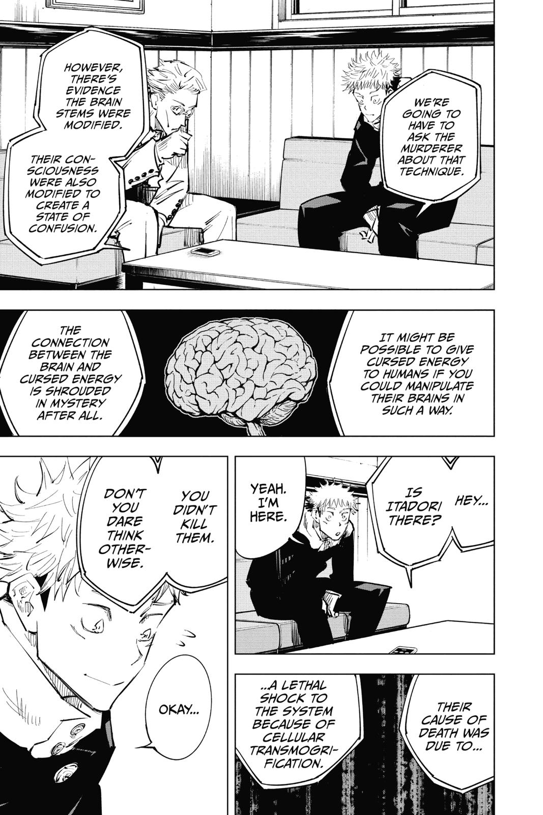 Jujutsu Kaisen Manga Chapter 20 page 13 - Young Fish and Reverse Punishment, Part 2 scene