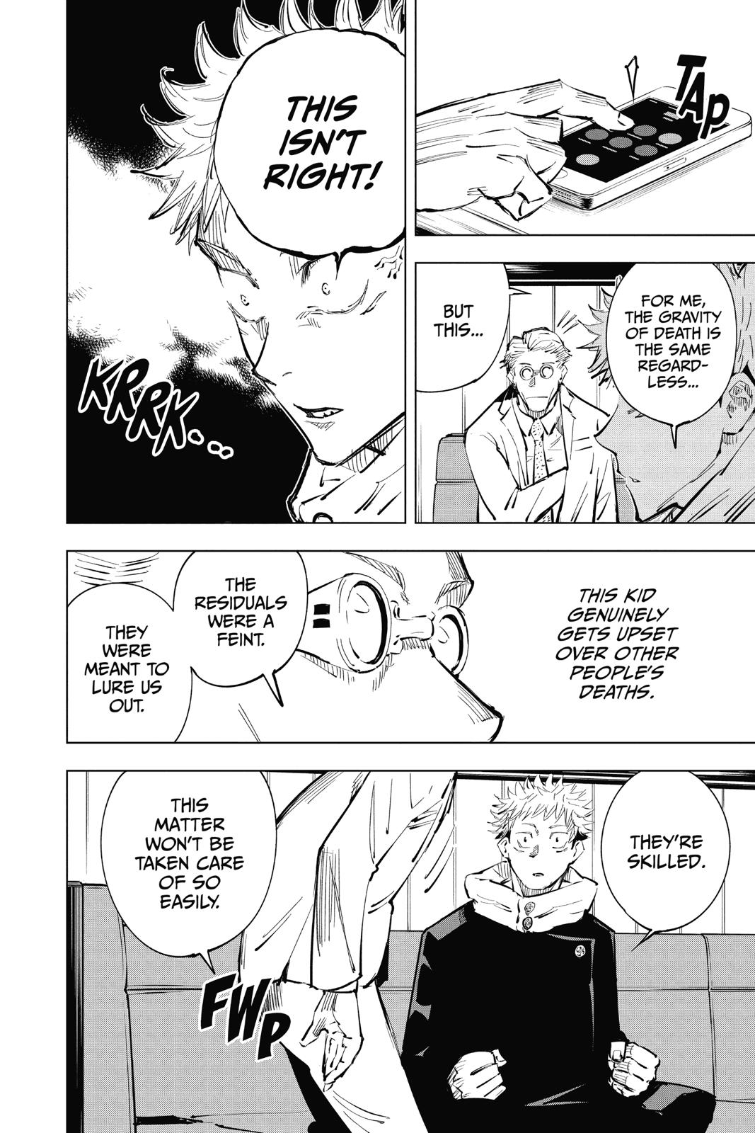 Jujutsu Kaisen Manga Chapter 20 page 14 - Young Fish and Reverse Punishment, Part 2 scene