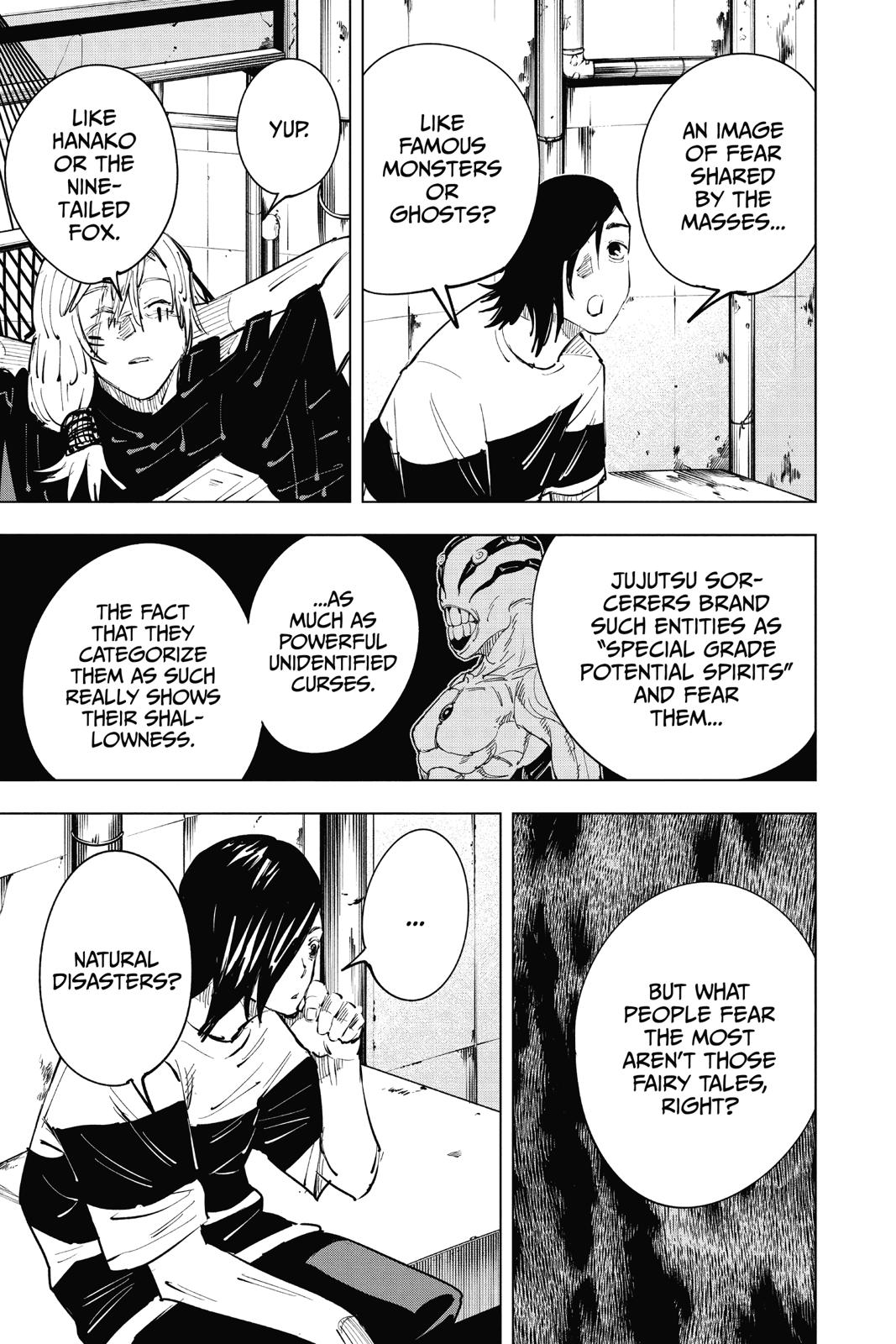 Jujutsu Kaisen Manga Chapter 20 page 17 - Young Fish and Reverse Punishment, Part 2 scene