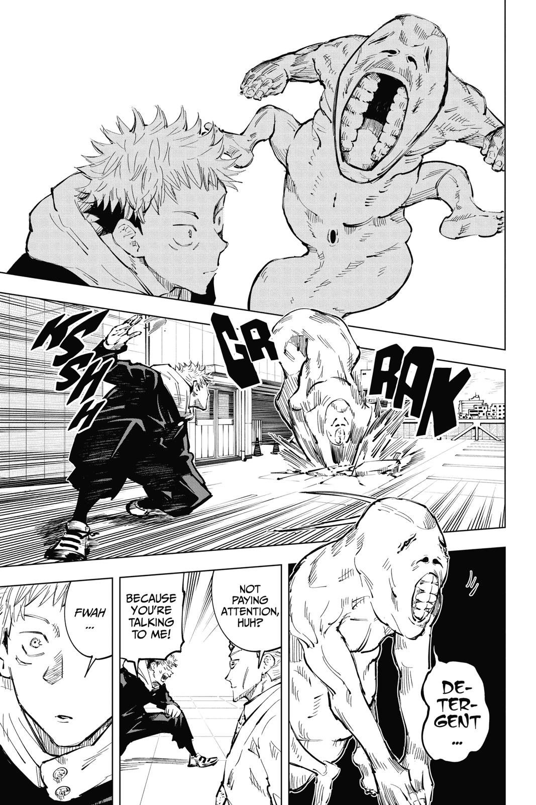 Jujutsu Kaisen Manga Chapter 20 page 5 - Young Fish and Reverse Punishment, Part 2 scene