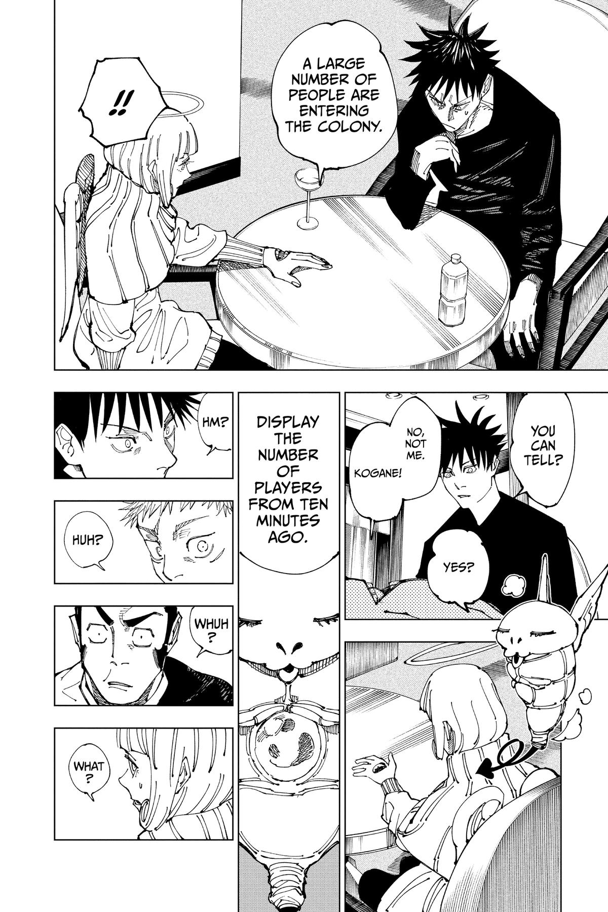 Jujutsu Kaisen Manga Chapter 200 page 14 - Direct Talks, Part 1 scene
