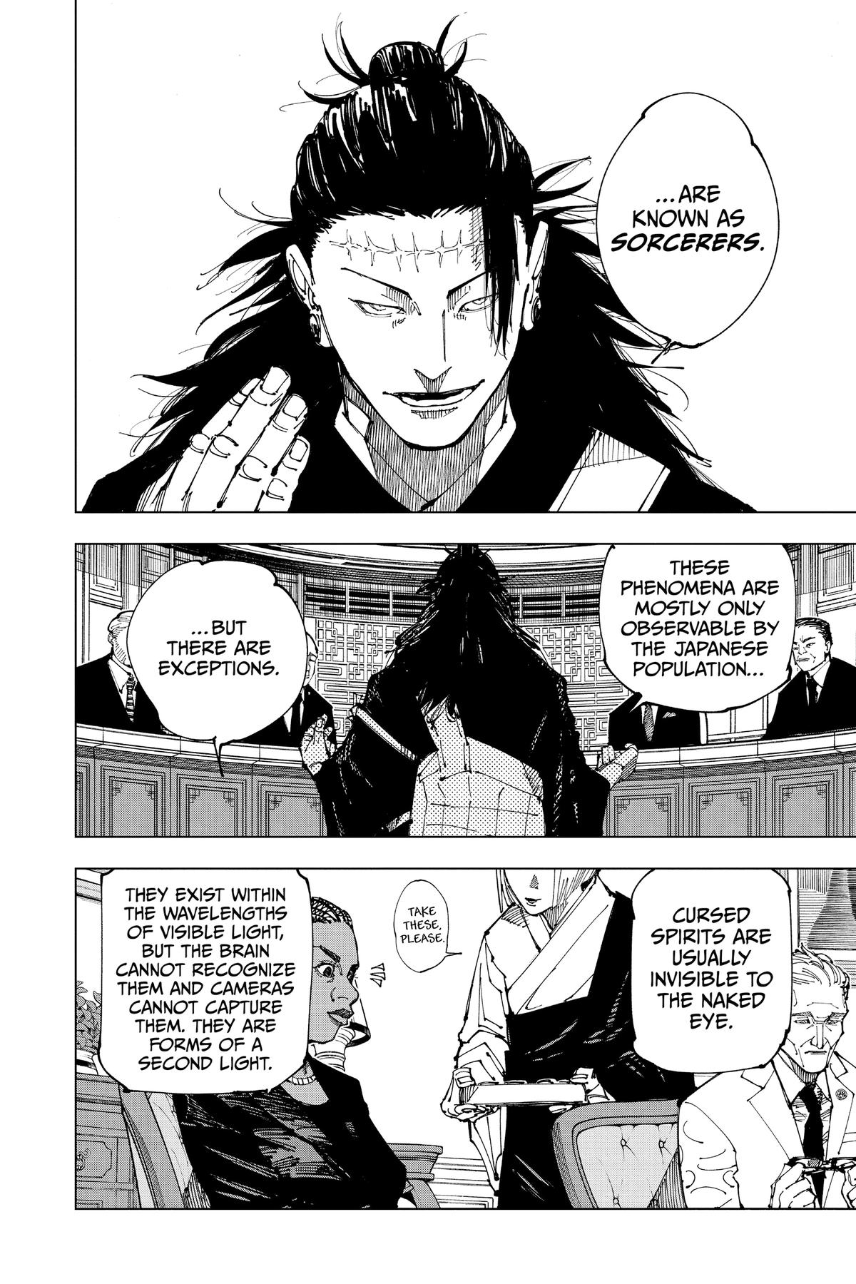 Jujutsu Kaisen Manga Chapter 200 page 16 - Direct Talks, Part 1 scene