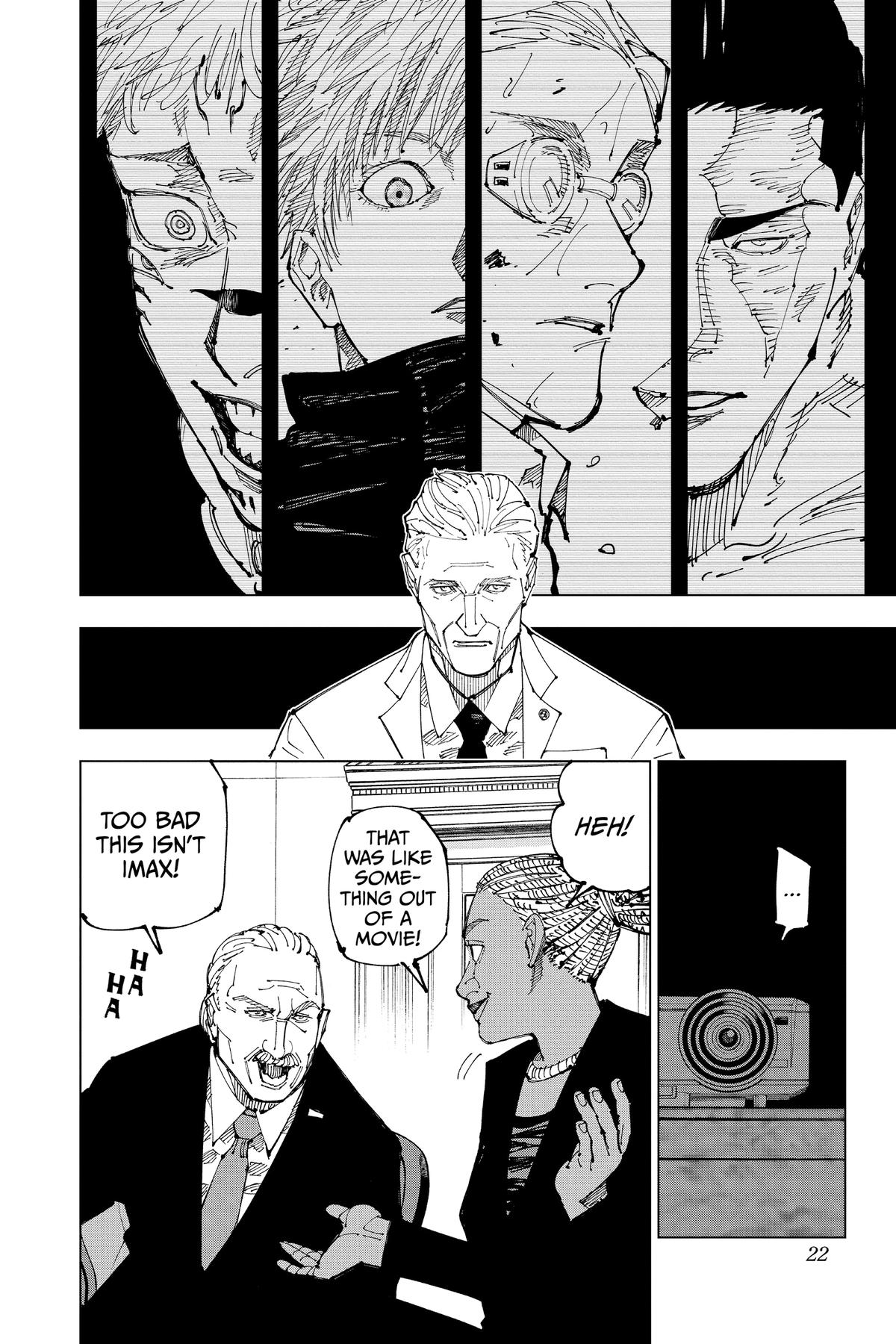 Jujutsu Kaisen Manga Chapter 200 page 22 - Direct Talks, Part 1 scene