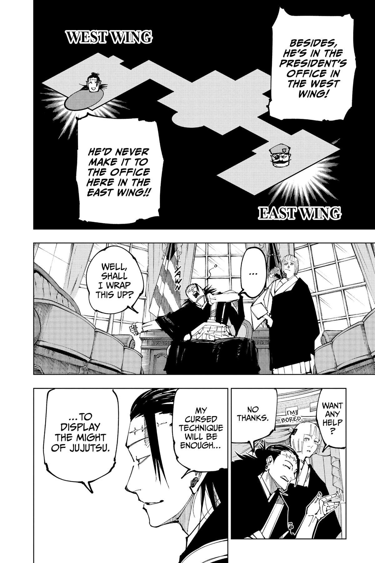 Jujutsu Kaisen Manga Chapter 201 page 12 - Direct Talks, Part 2 scene