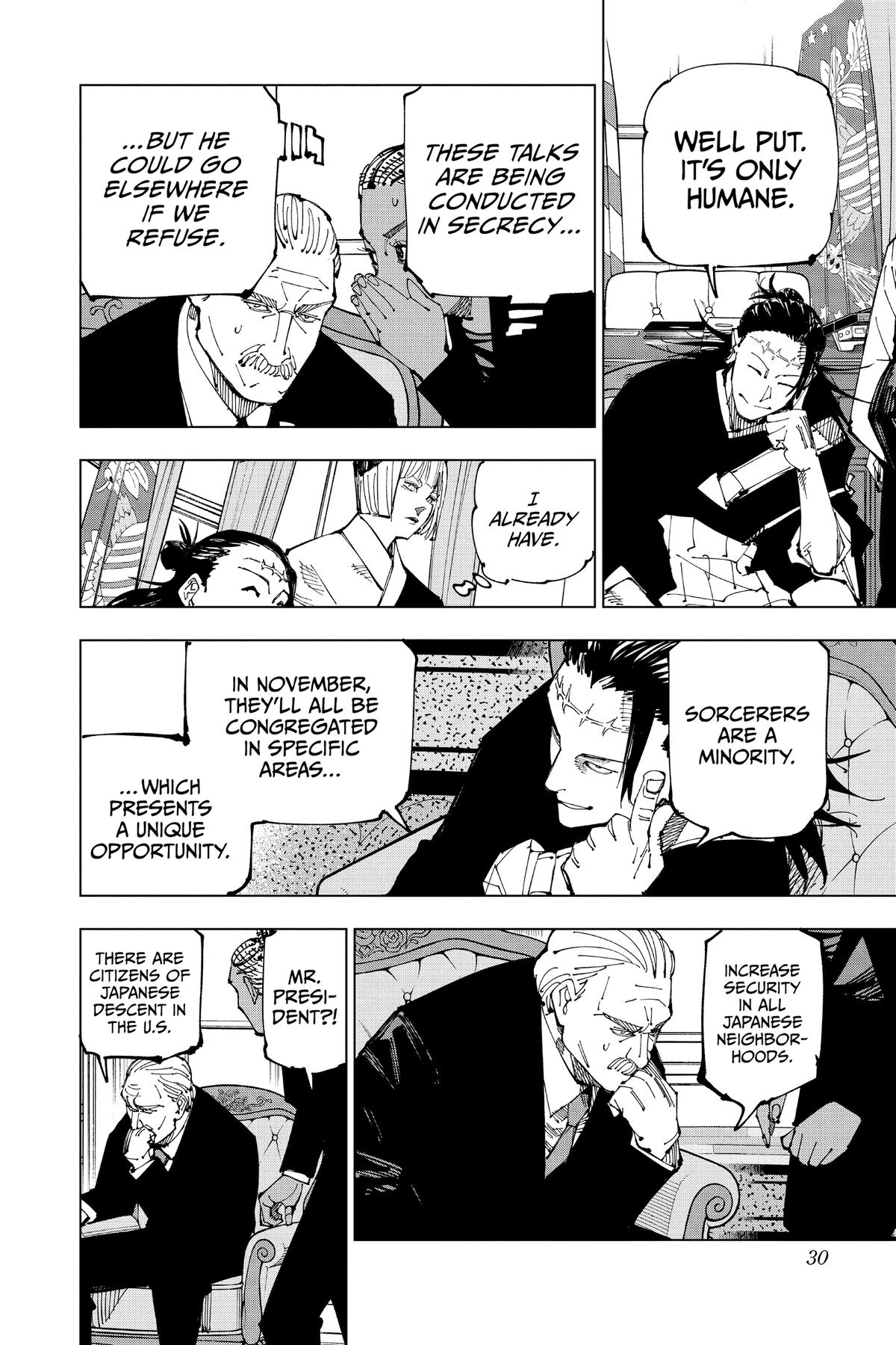 Jujutsu Kaisen Manga Chapter 201 page 4 - Direct Talks, Part 2 scene