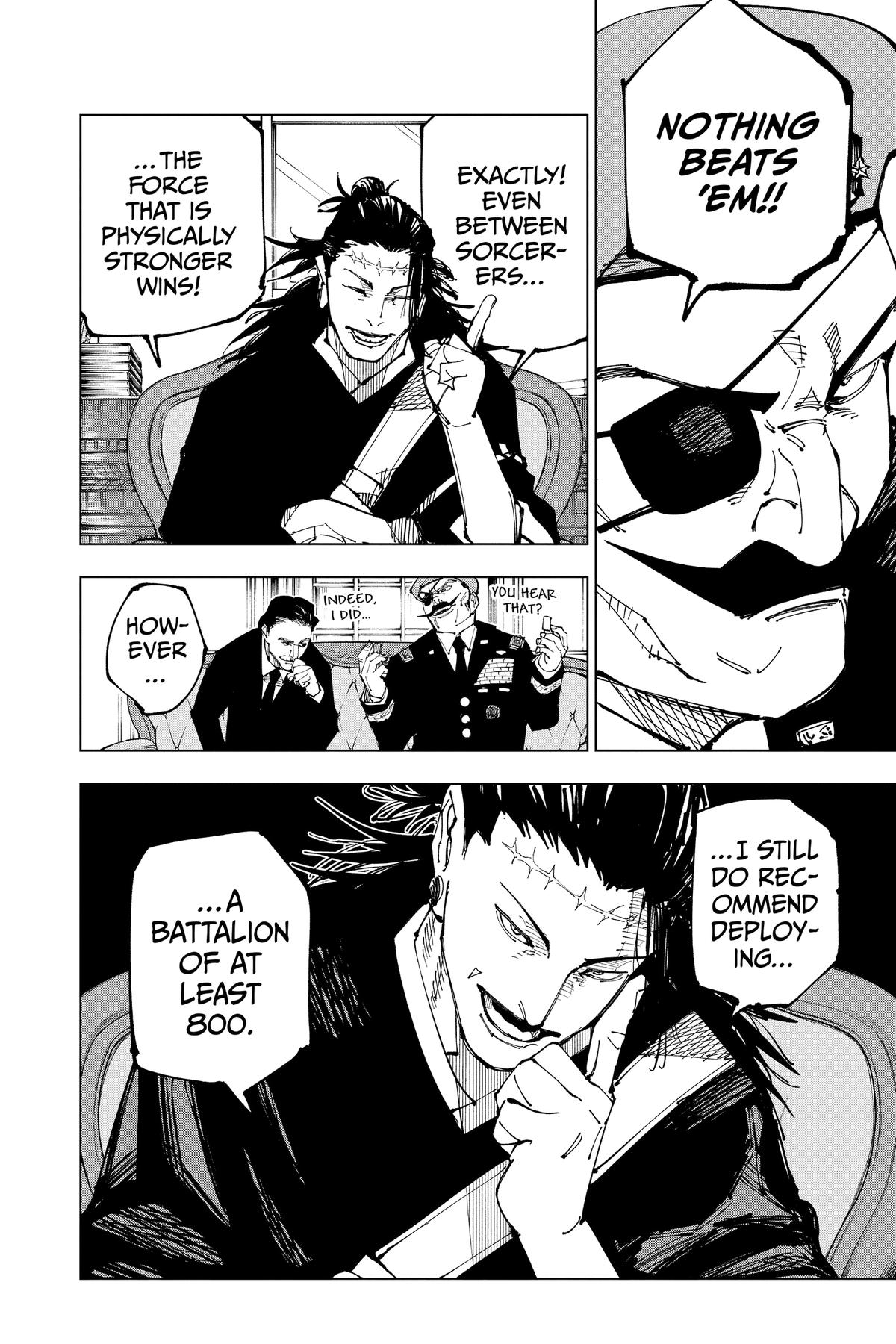 Jujutsu Kaisen Manga Chapter 201 page 8 - Direct Talks, Part 2 scene