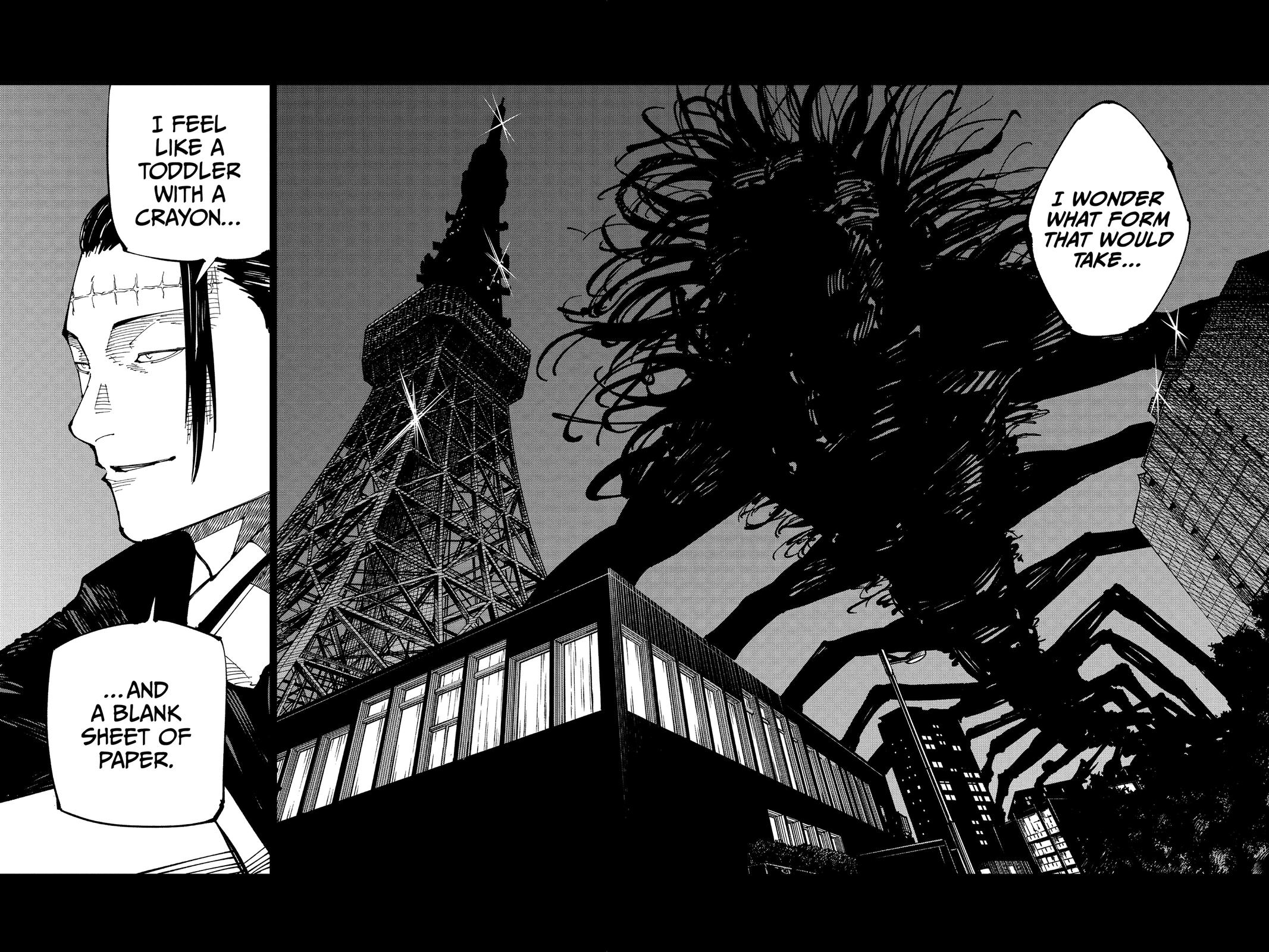 Jujutsu Kaisen Manga Chapter 202 page 15 - Blood and Oil scene