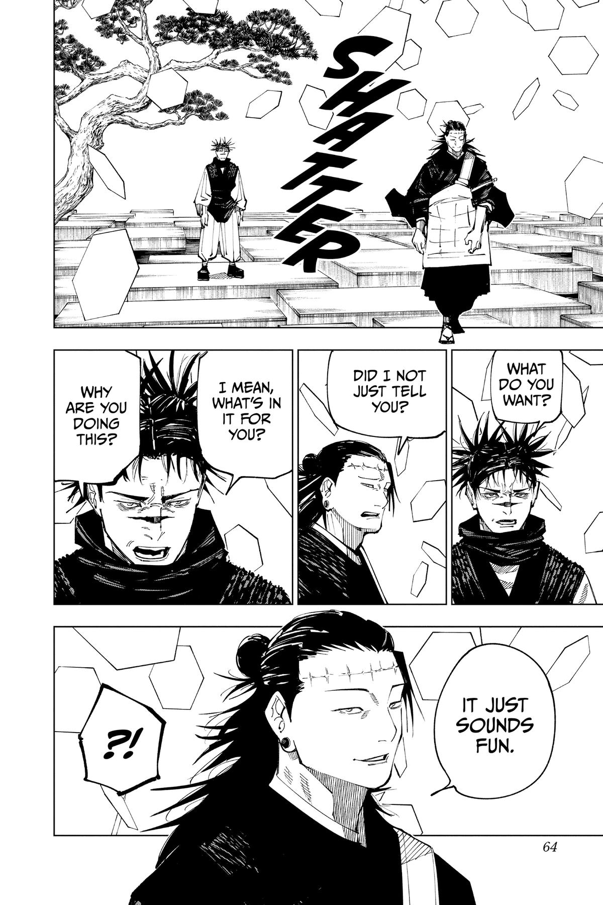 Jujutsu Kaisen Manga Chapter 202 page 16 - Blood and Oil scene