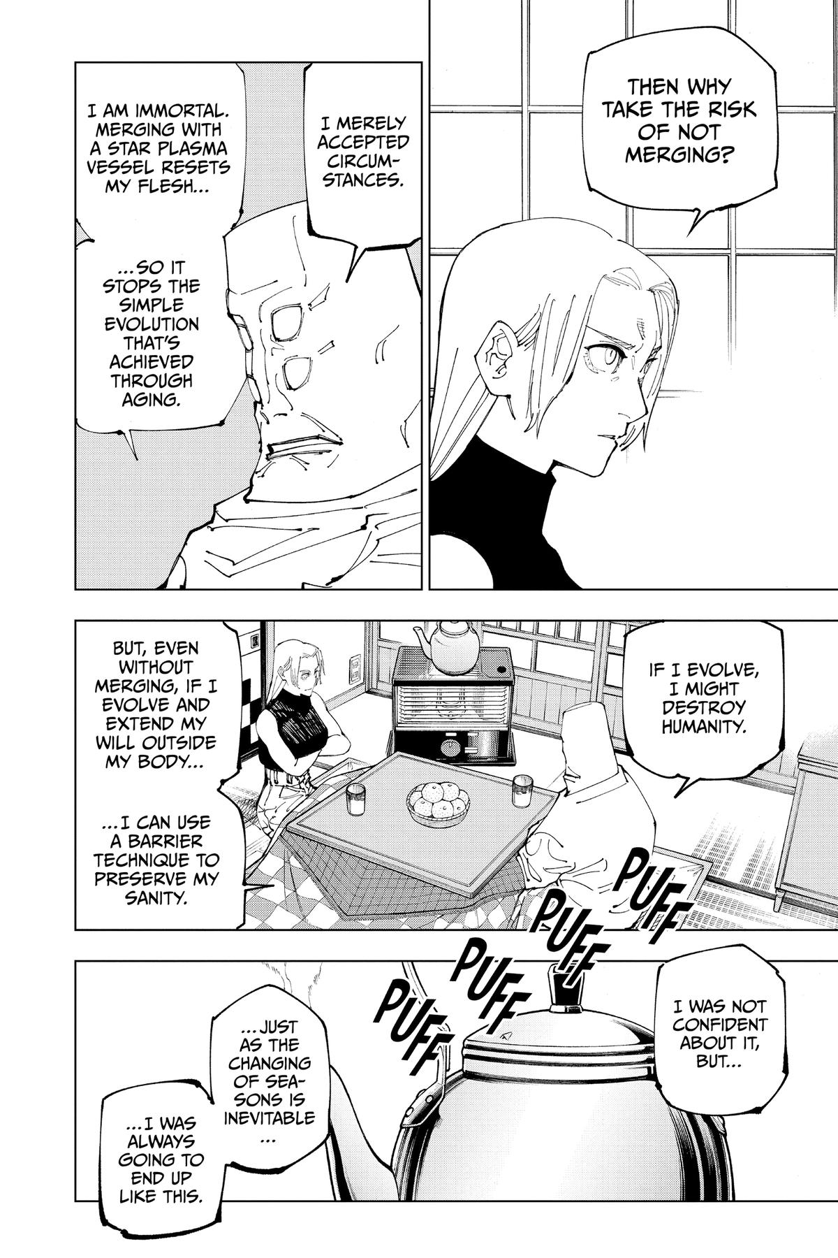 Jujutsu Kaisen Manga Chapter 202 page 2 - Blood and Oil scene