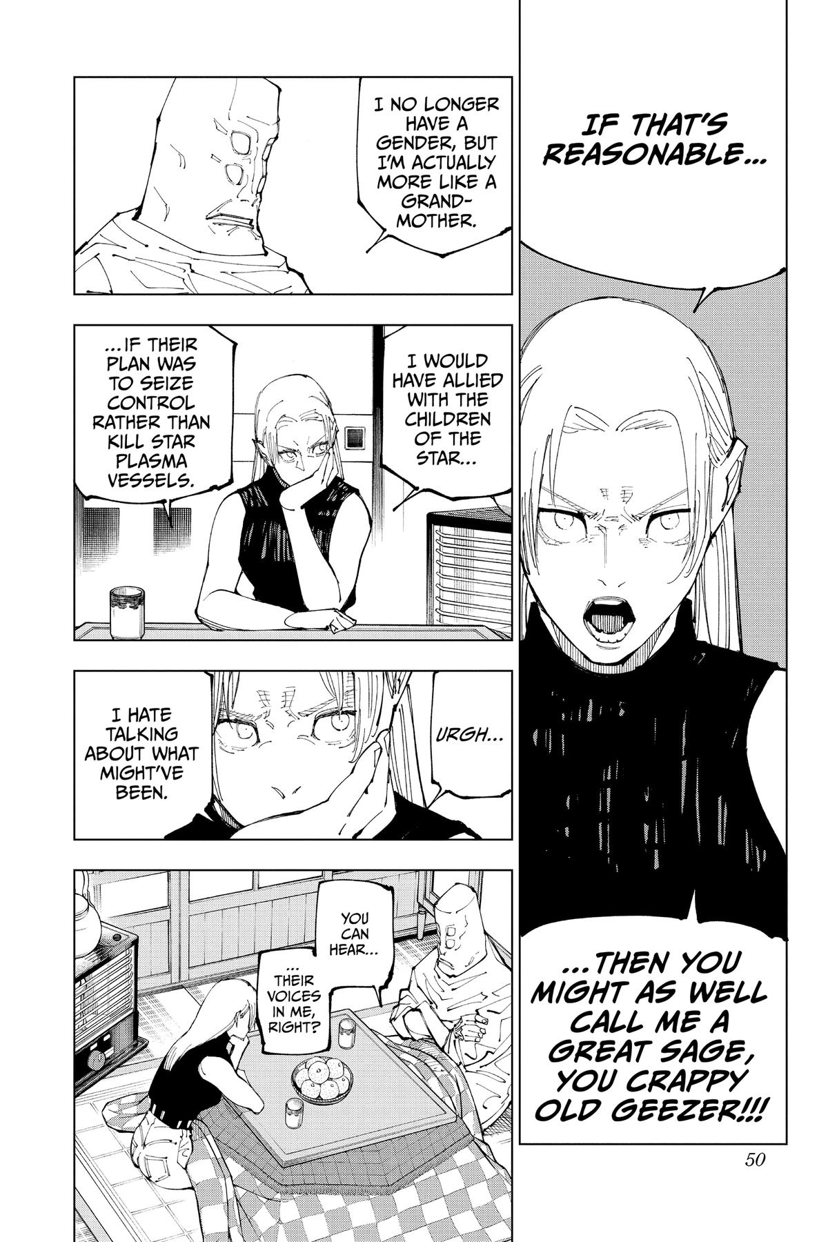 Jujutsu Kaisen Manga Chapter 202 page 4 - Blood and Oil scene